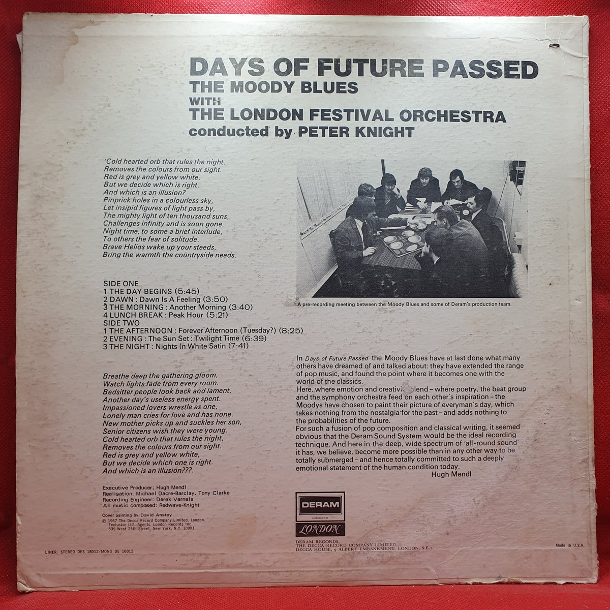 The Moody Blues - Days Of Future Passed (LP) · fotografia 2 · VSO#1630-3948