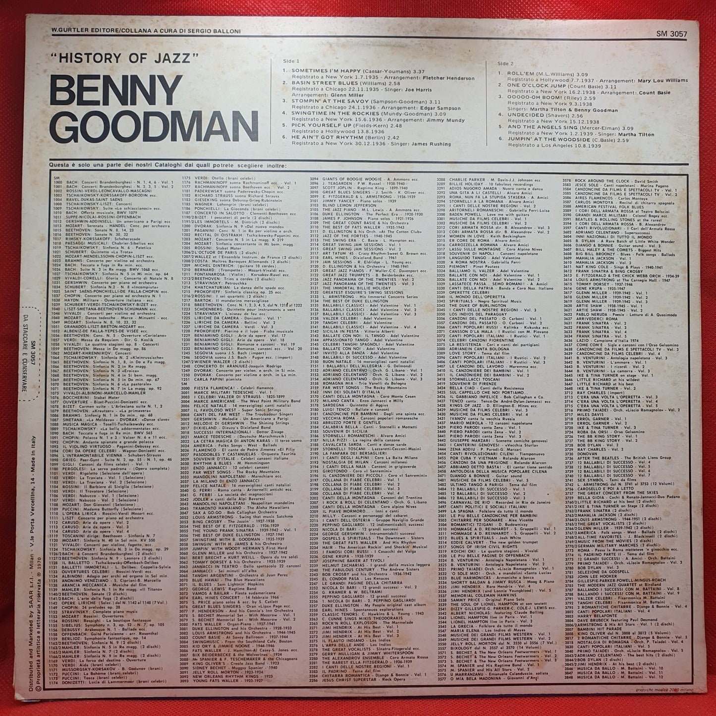 Benny Goodman - Swingtime With Benny Goodman (LP) · fotografia 2 · VSO#634-1632