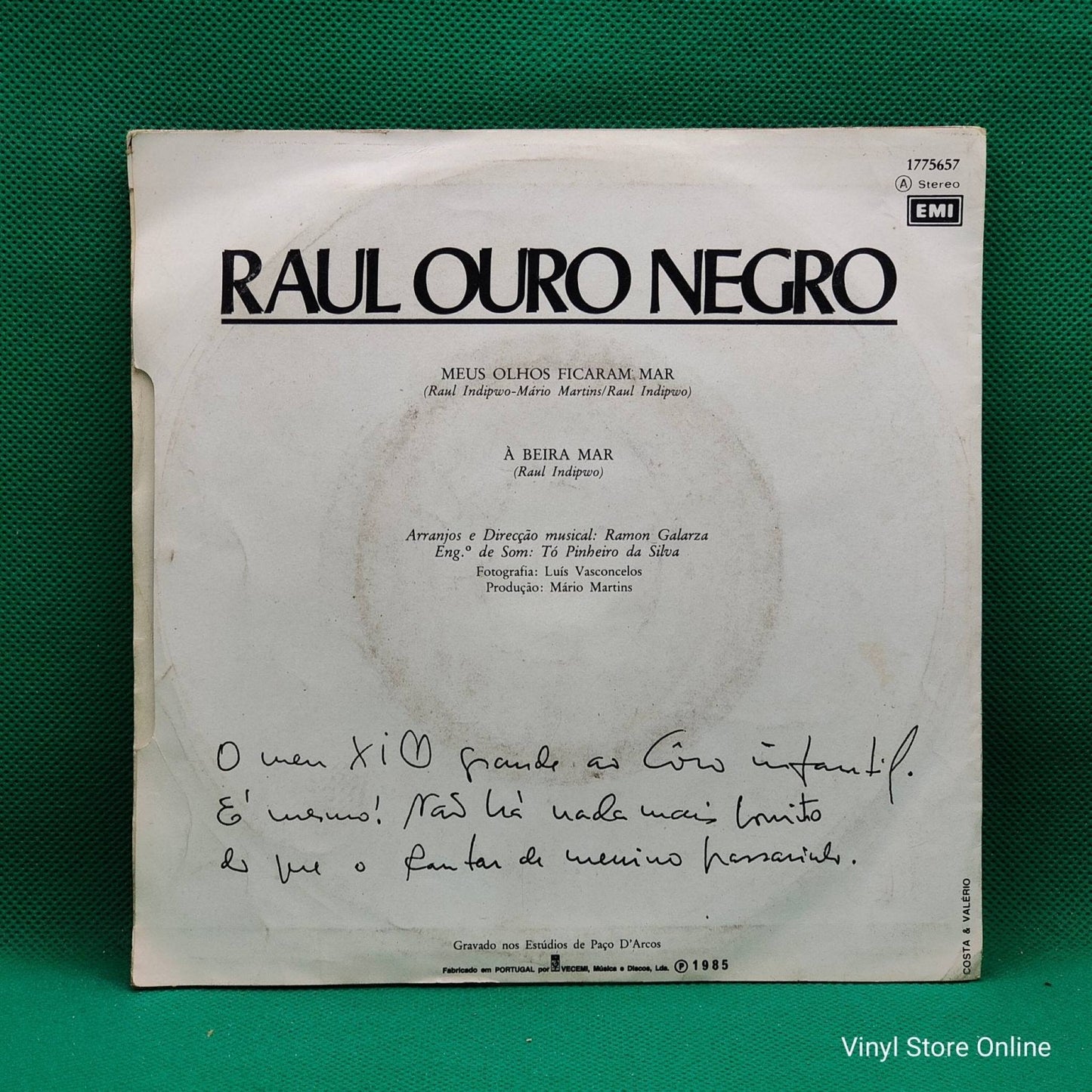 Raul Ouro Negro – Meus Olhos Ficaram Mar - Vinyl Store Online