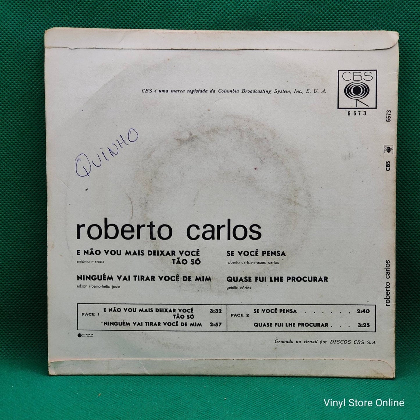 Roberto Carlos – E Não Vou Deixar Você Tão Só - Vinyl Store Online