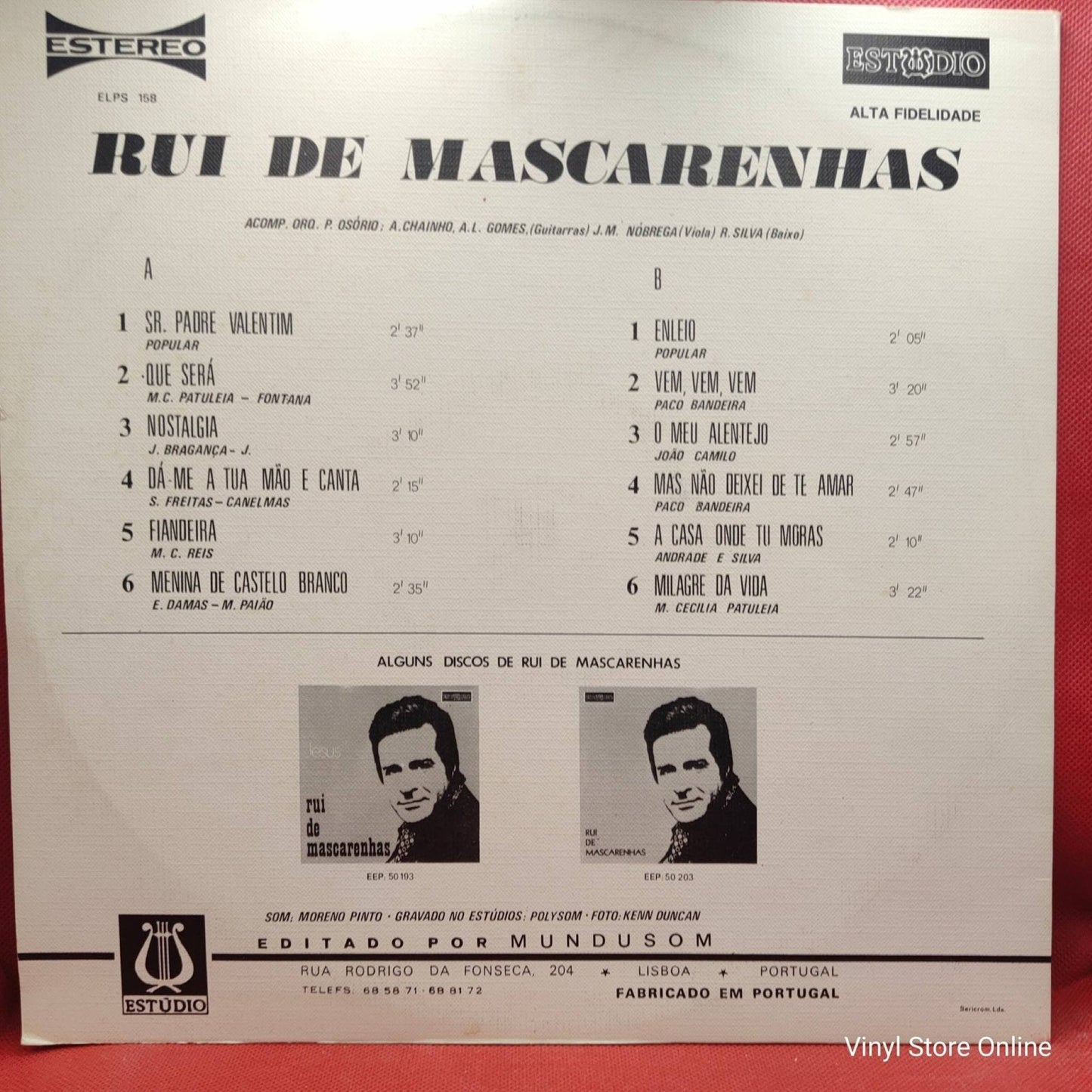 Rui De Mascarenhas – Rui De Mascarenhas - Vinyl Store Online