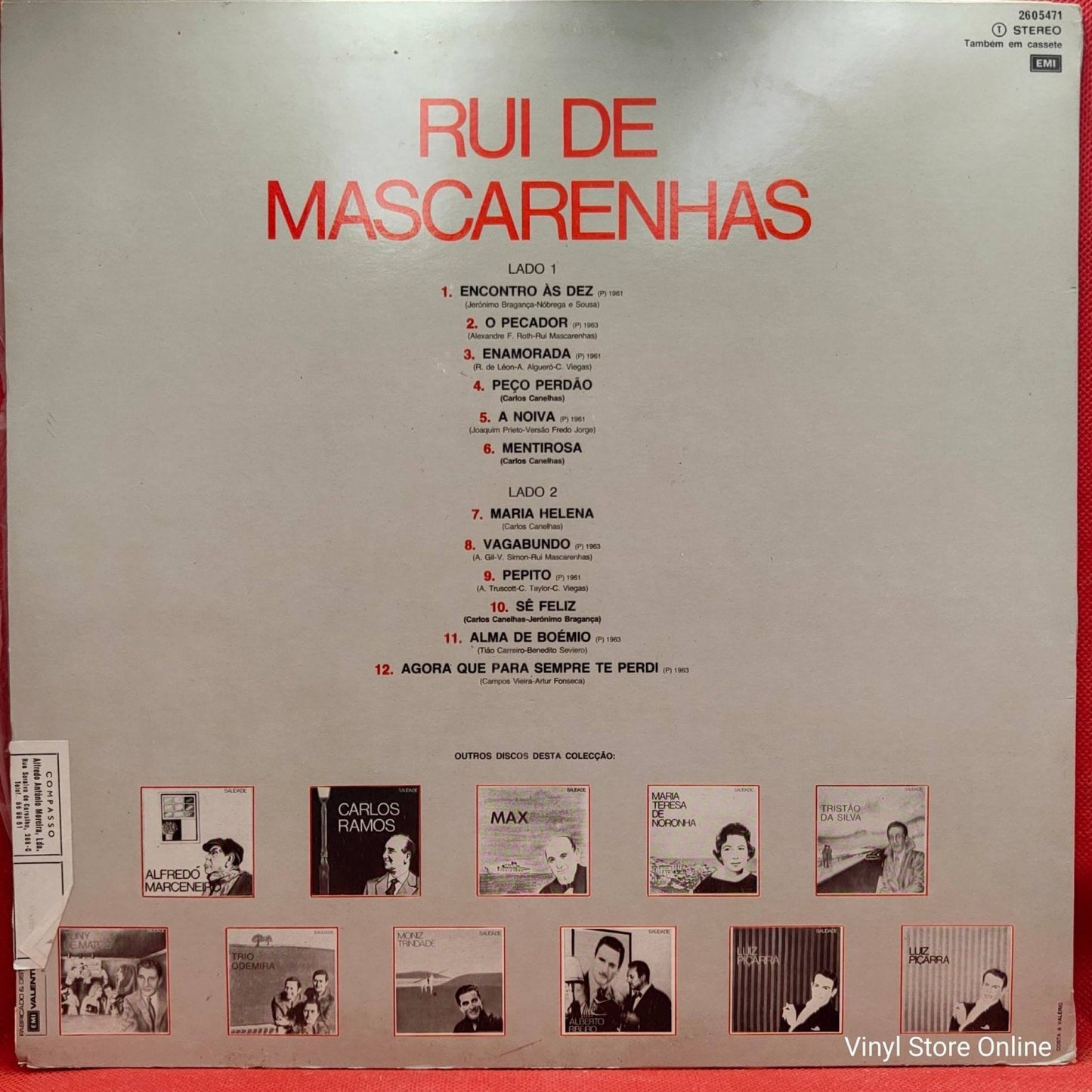 Rui De Mascarenhas – Rui De Mascarenhas - Vinyl Store Online