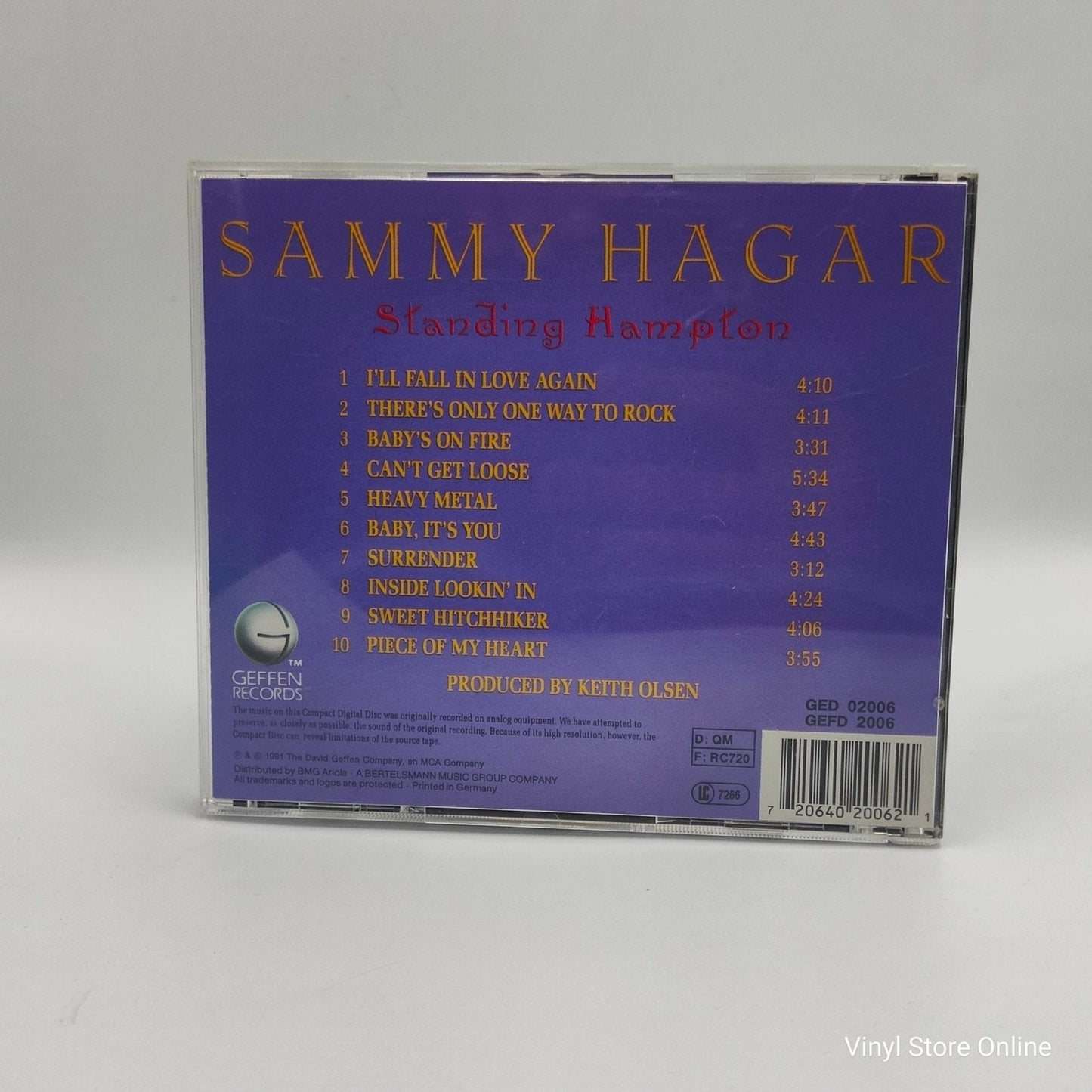 Sammy Hagar – Standing Hampton - Vinyl Store Online
