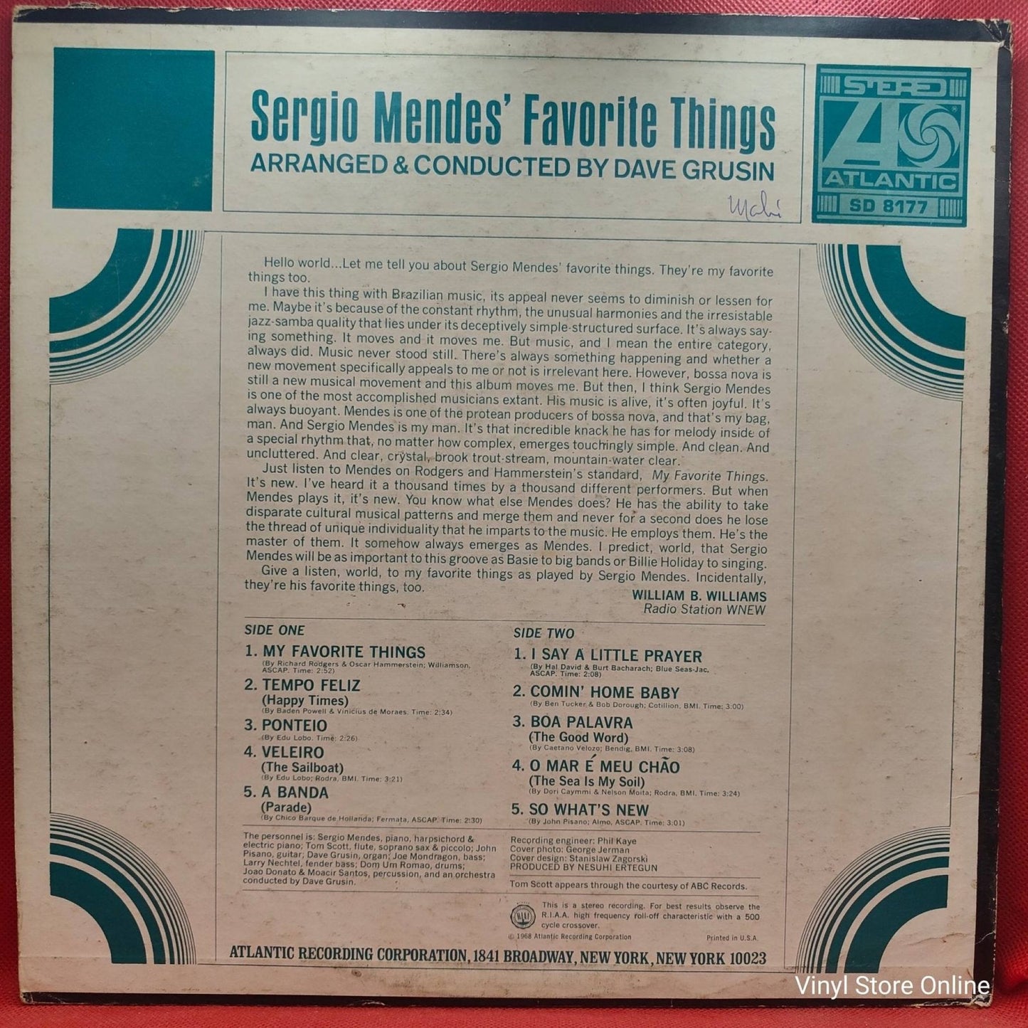 Sergio Mendes – Sergio Mendes' Favorite Things - Vinyl Store Online