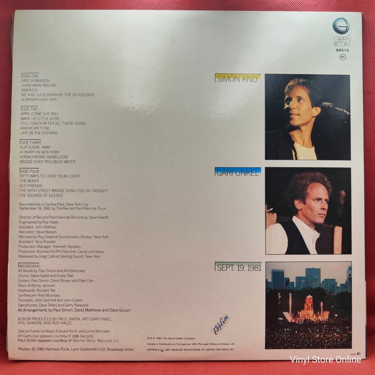Simon And Garfunkel – The Concert In Central Park - Vinyl Store Online