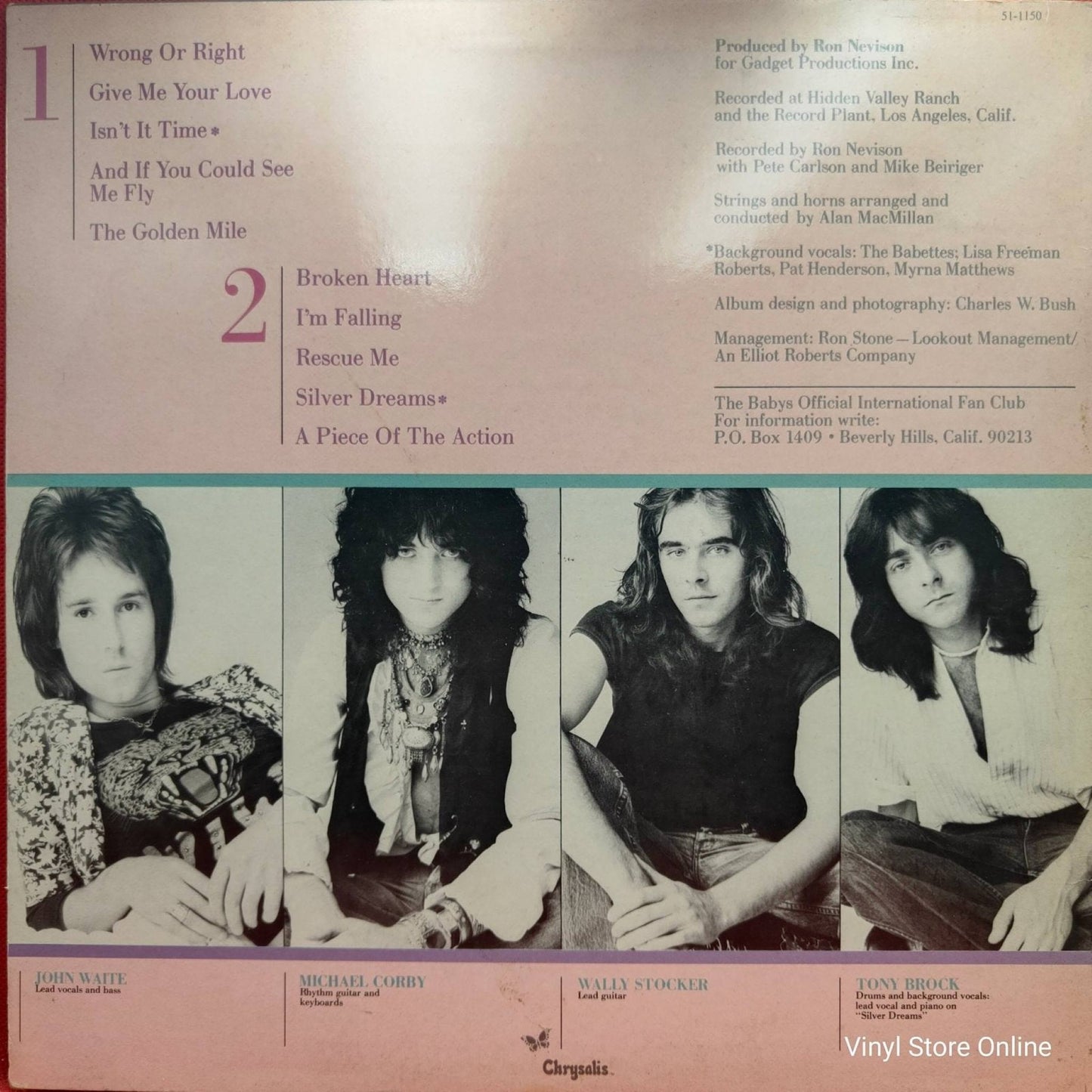 The Babys – Broken Heart - Vinyl Store Online
