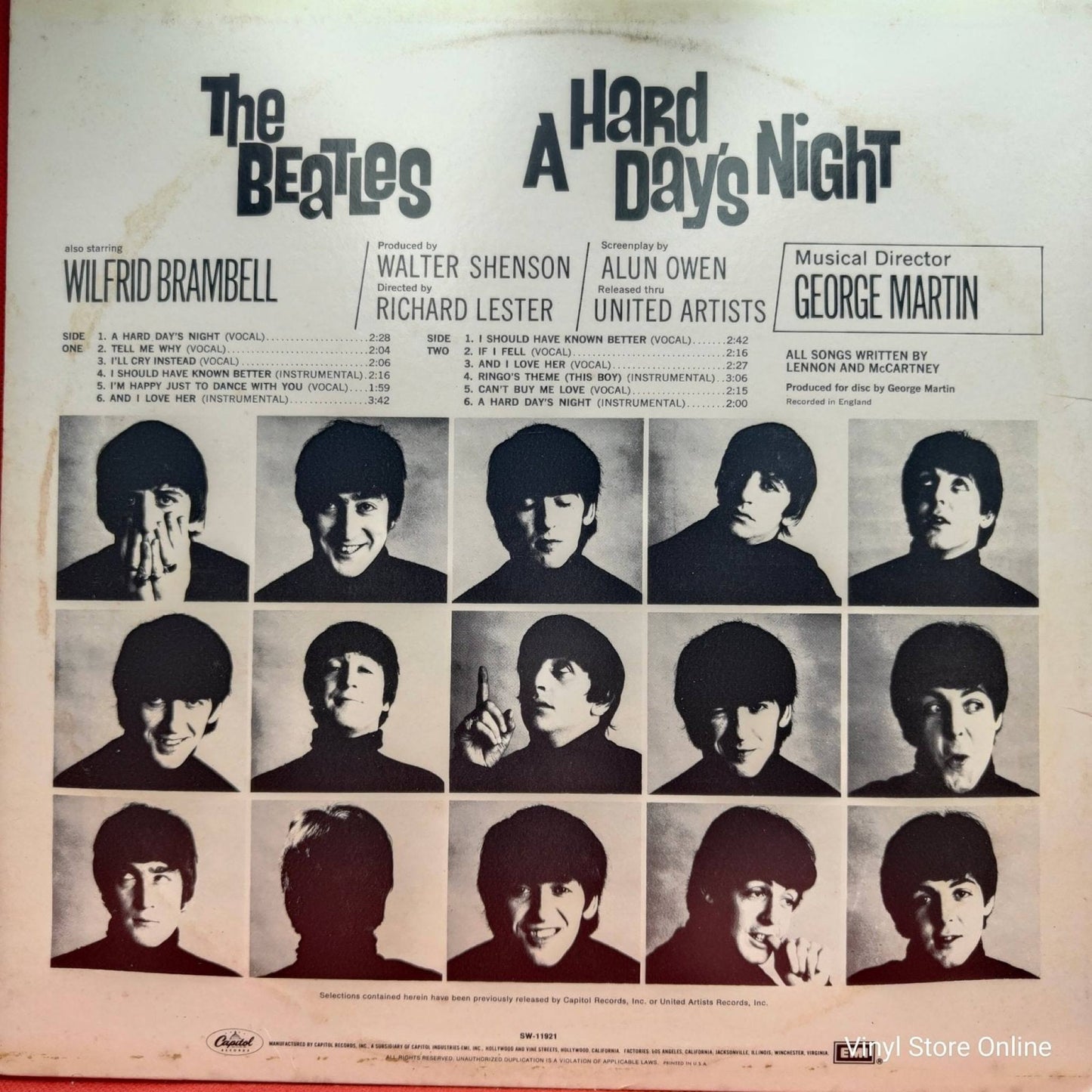 The Beatles – A Hard Day's Night - Vinyl Store Online
