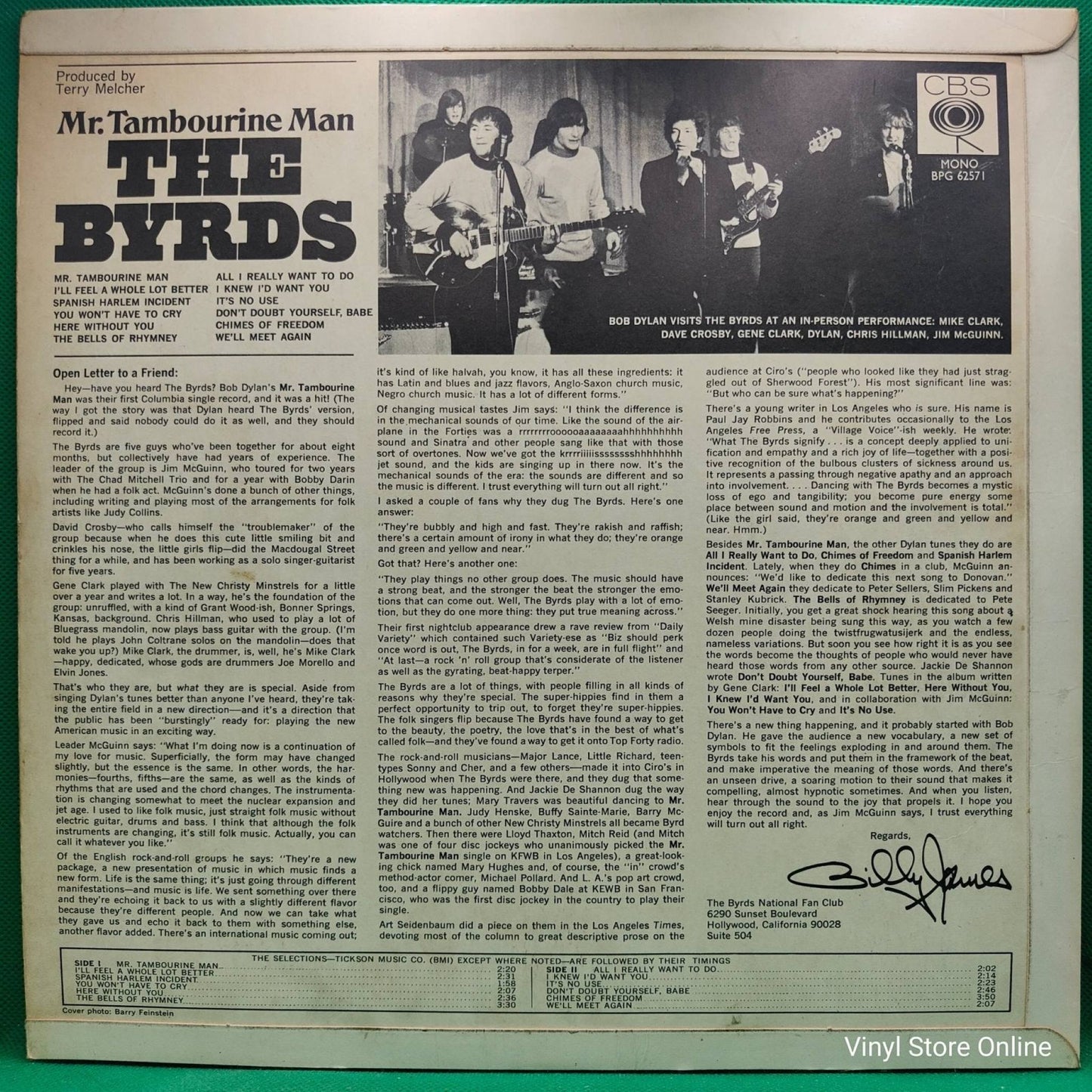 The Byrds – Mr. Tambourine Man - Vinyl Store Online