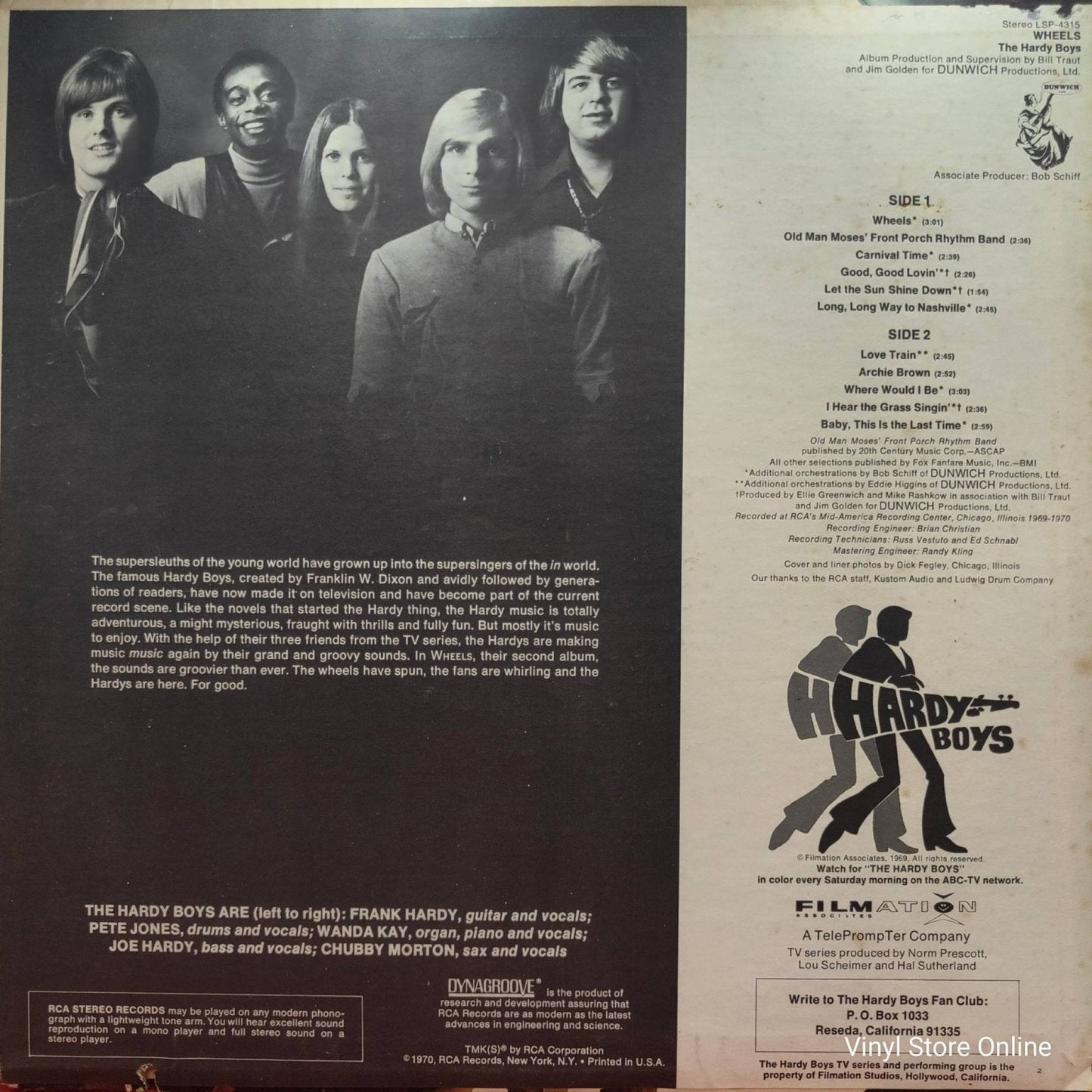 The Hardy Boys – Wheels - Vinyl Store Online
