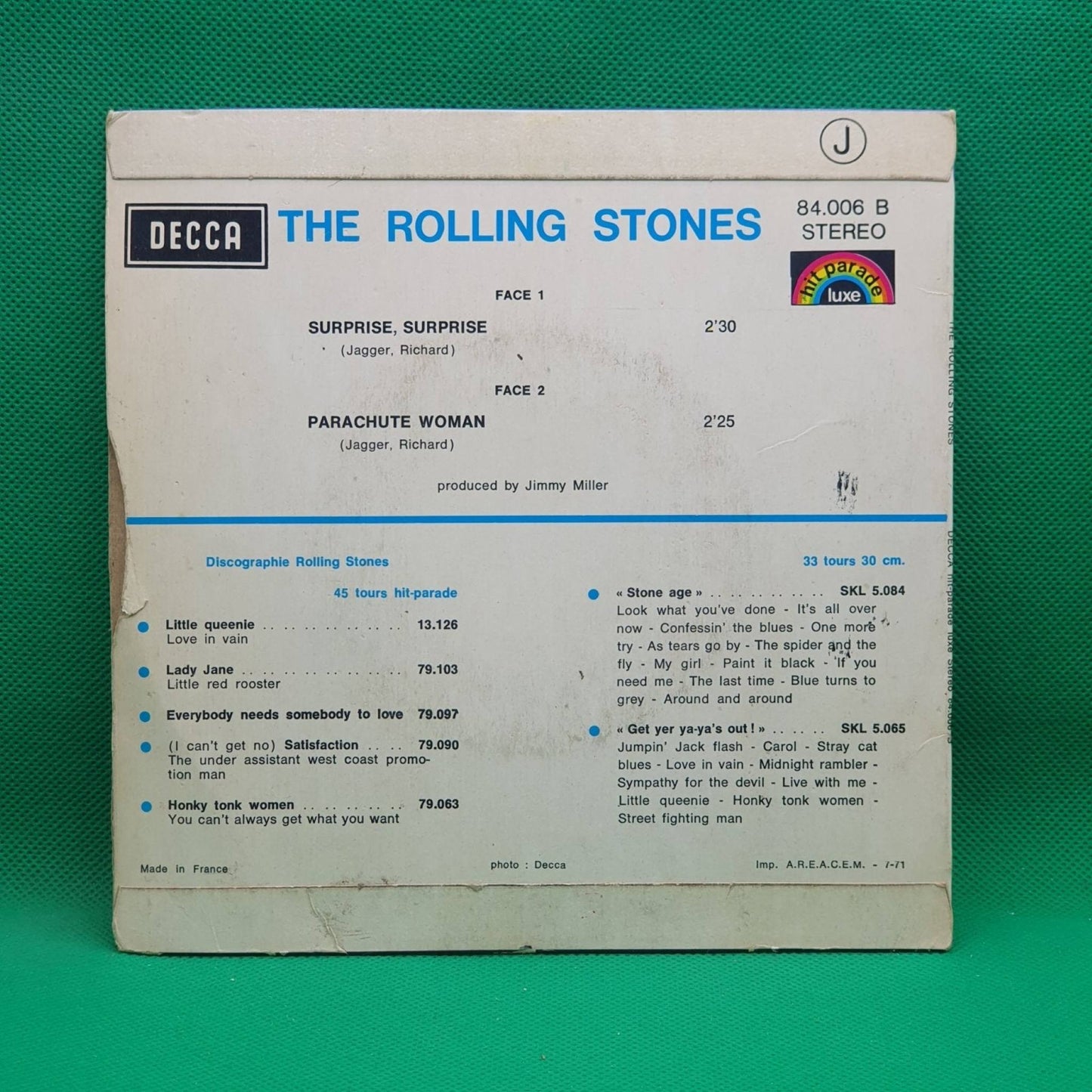 The Rolling Stones – Surprise, Surprise / Parachute Woman - Vinyl Store Online