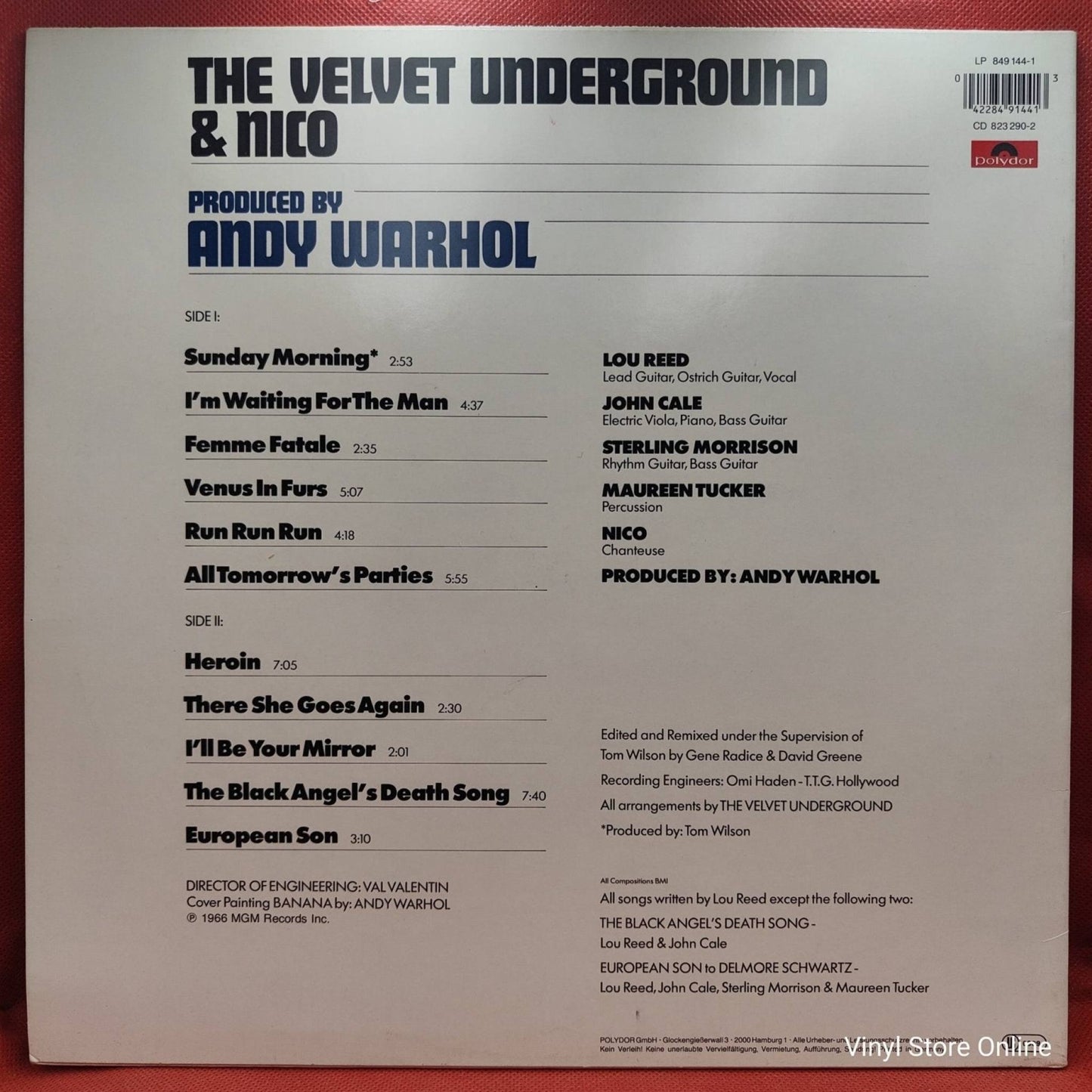 The Velvet Underground & Nico – The Velvet Underground & Nico - Vinyl Store Online