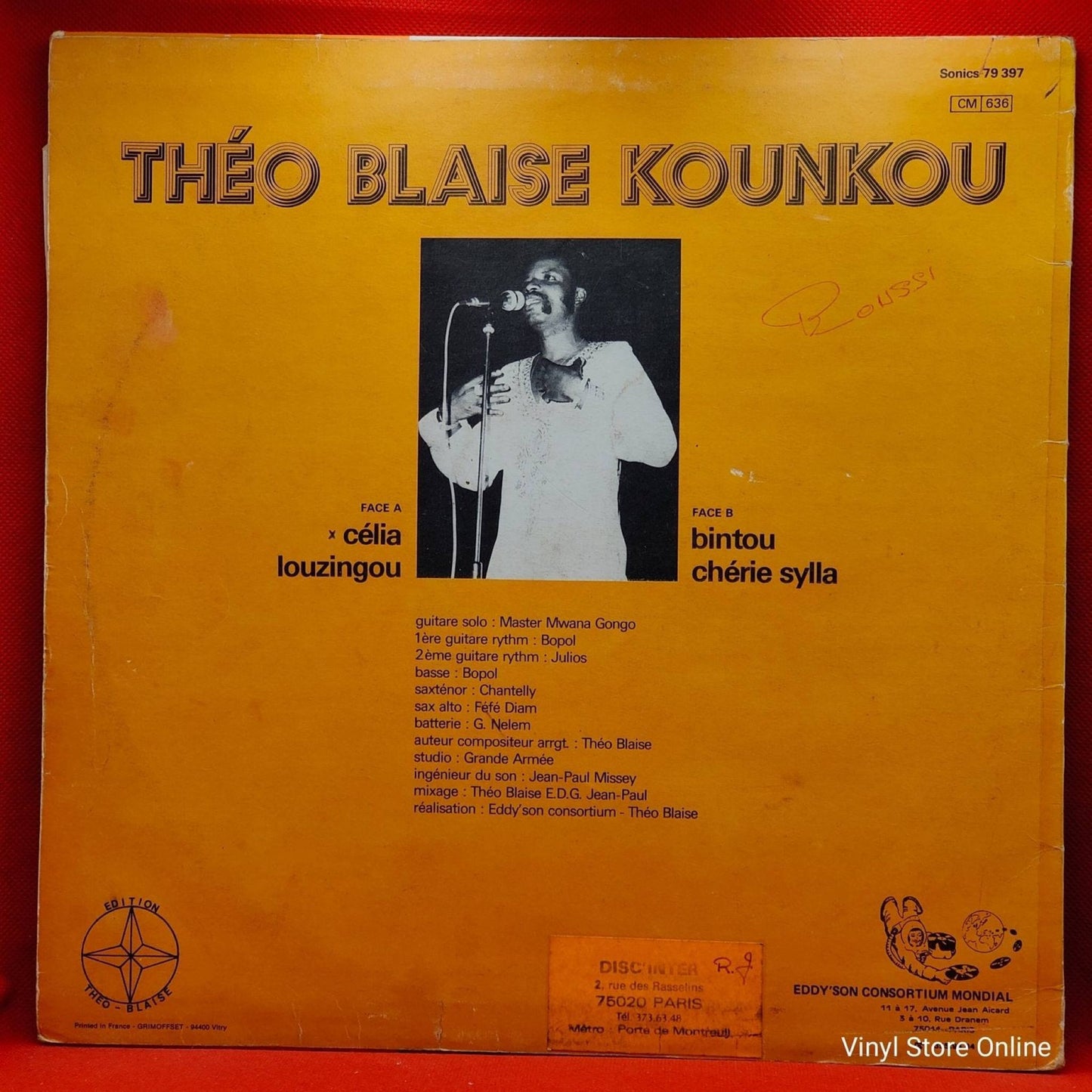 Théo Blaise Kounkou – Eddy'Son Présente Théo - Blaise Kounkou - Vinyl Store Online