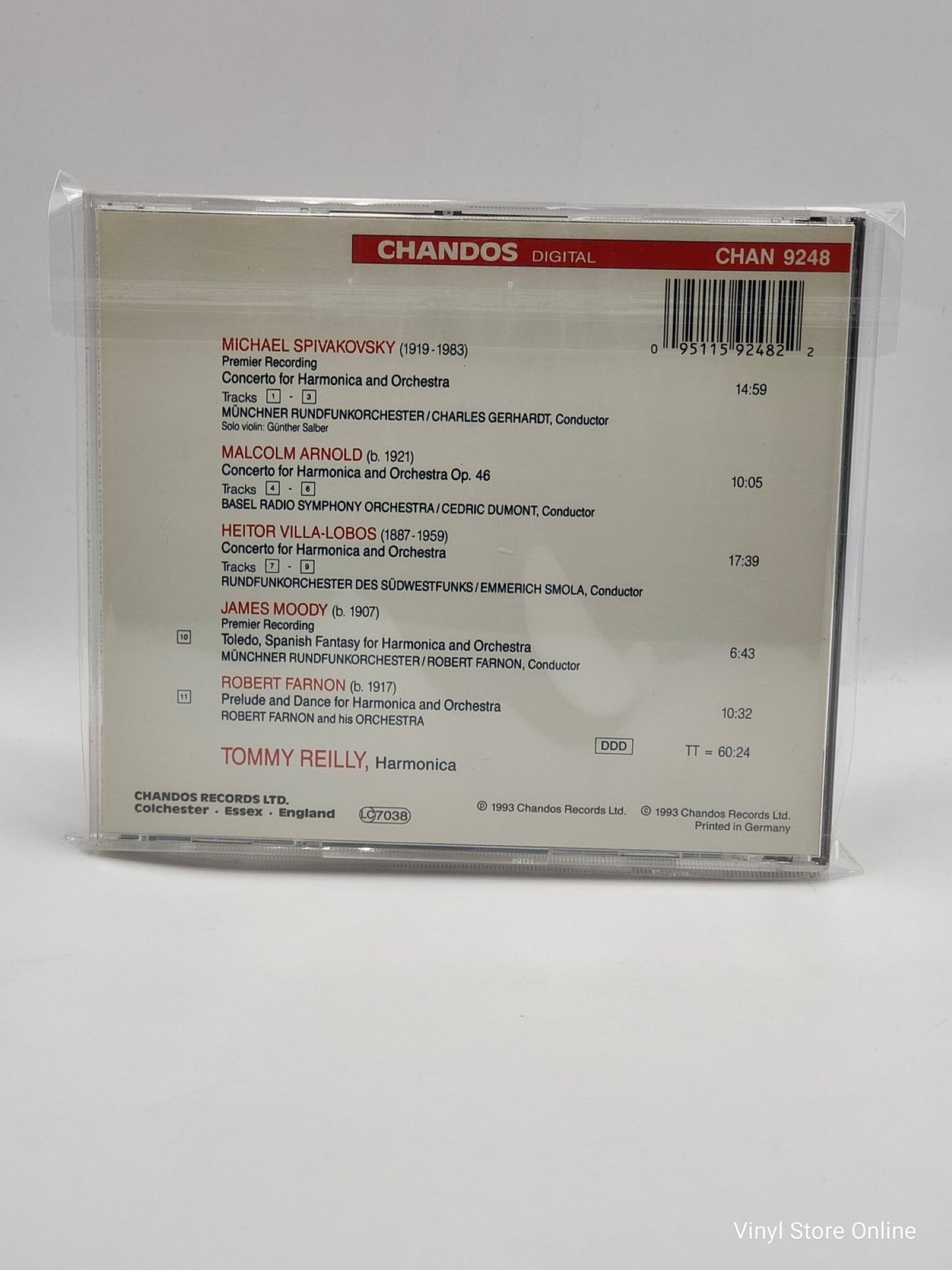 Tommy Reilly – Tommy Reilly Plays Harmonica Concertos - Vinyl Store Online