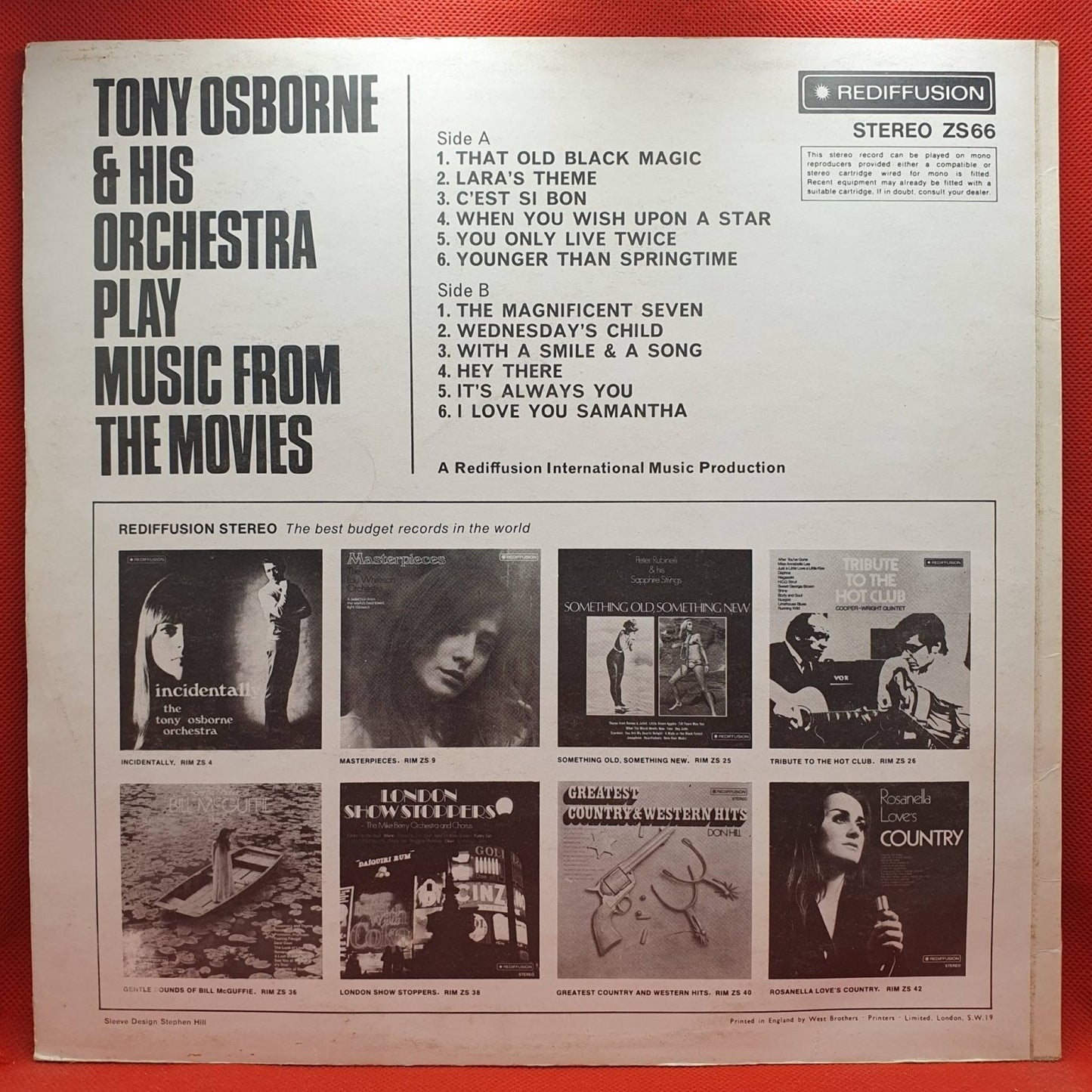 Tony Osborne And His Orchestra – Play Music From The Movies - Vinyl Store Online