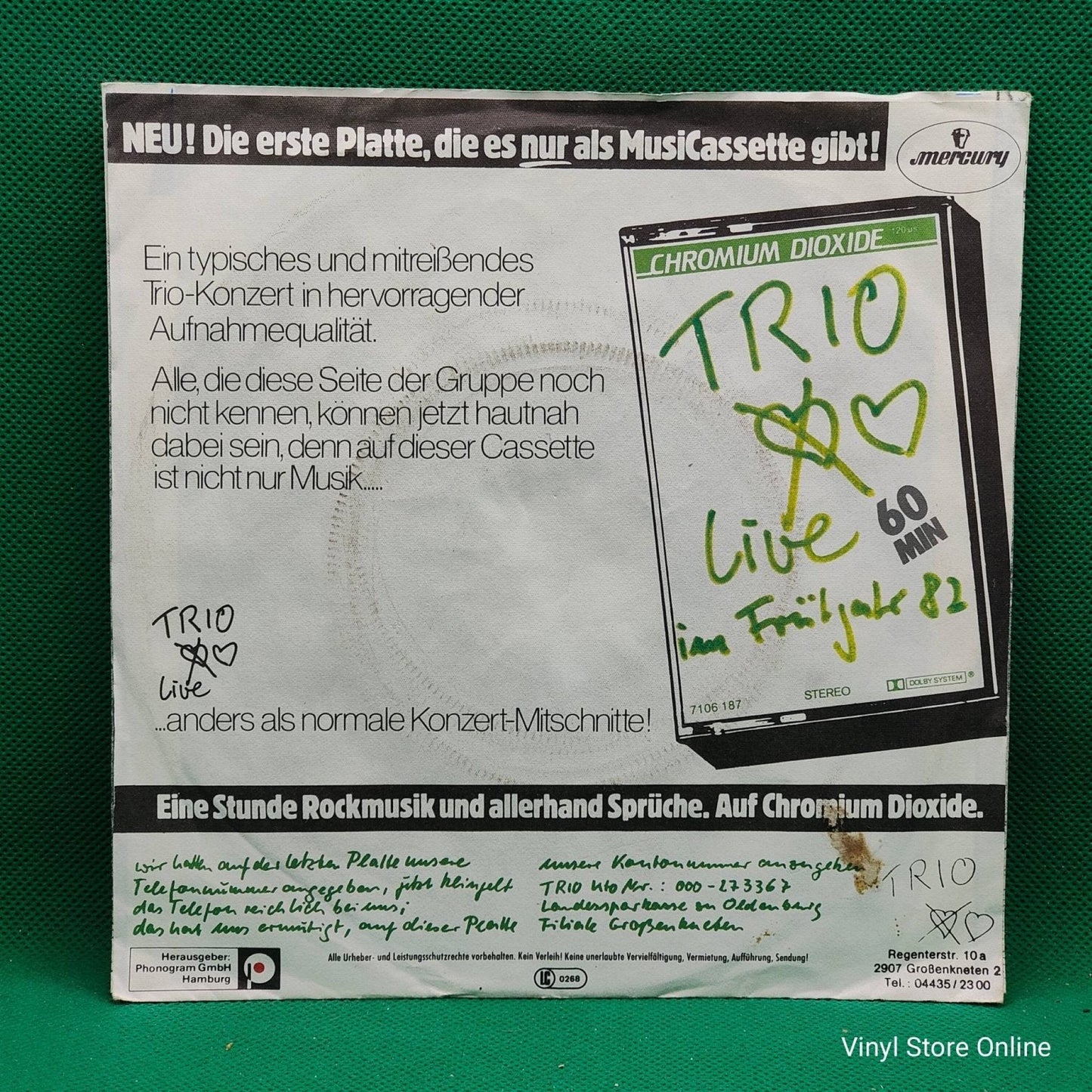 Trio – Anna - Lassmichrein Lassmichraus - Vinyl Store Online