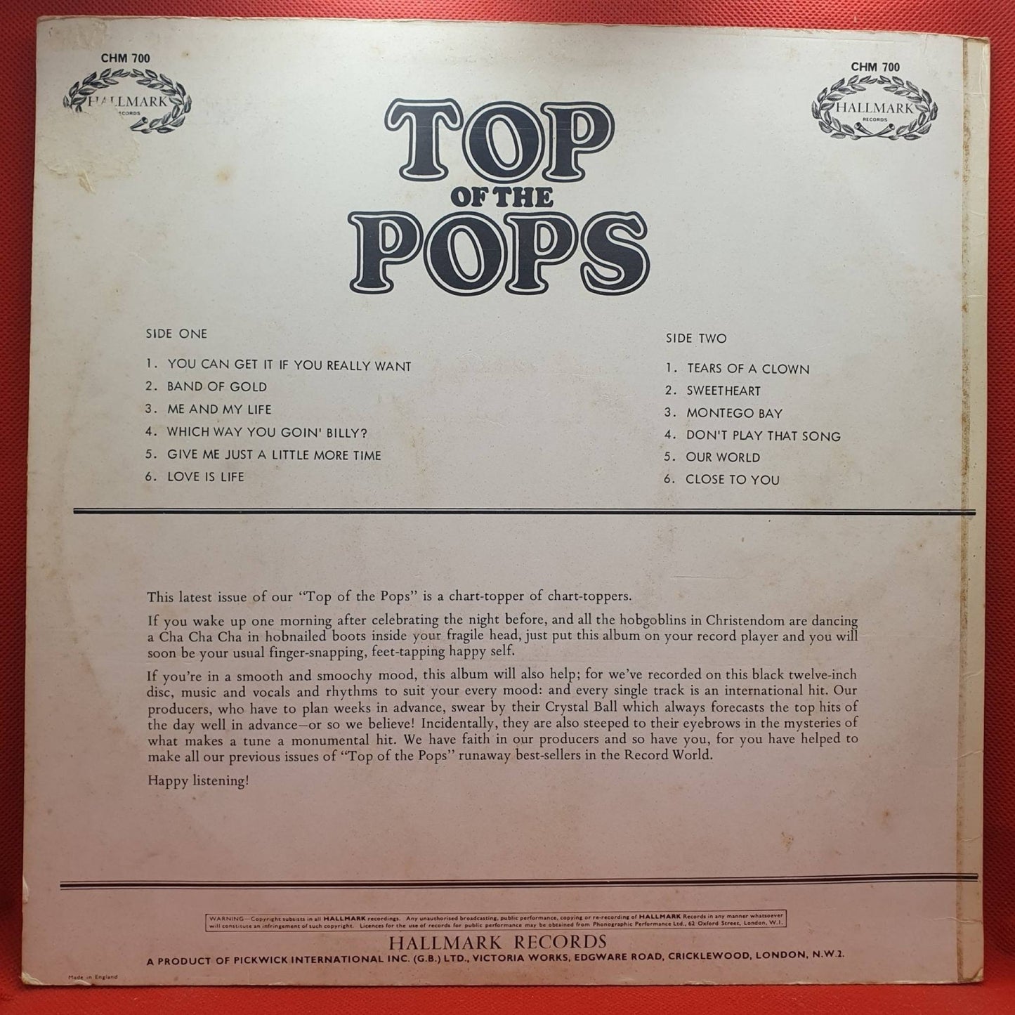 Unknown Artist – Top Of The Pops Vol.13 - Vinyl Store Online