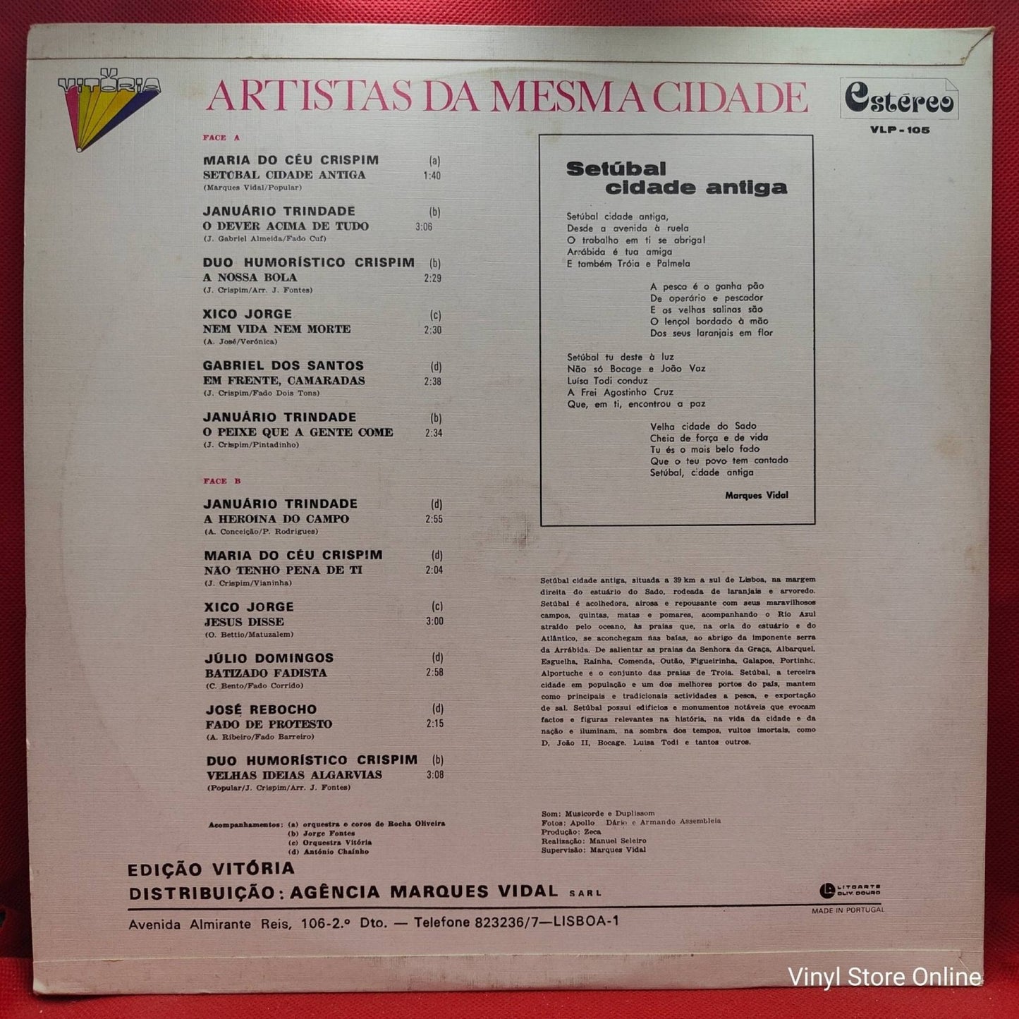 Various – Artistas Da Mesma Cidade - Vinyl Store Online