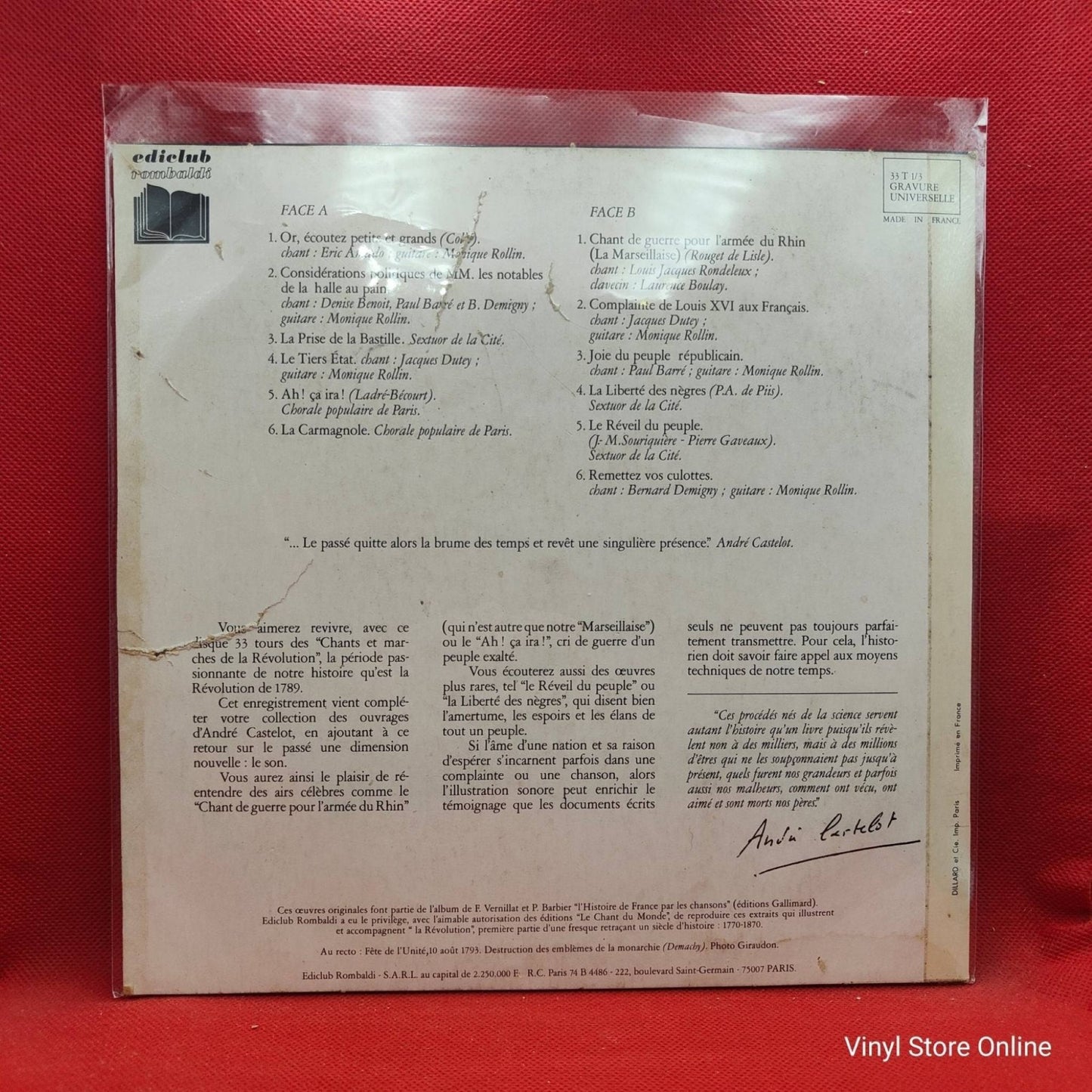 Various – La Révolution - Vinyl Store Online