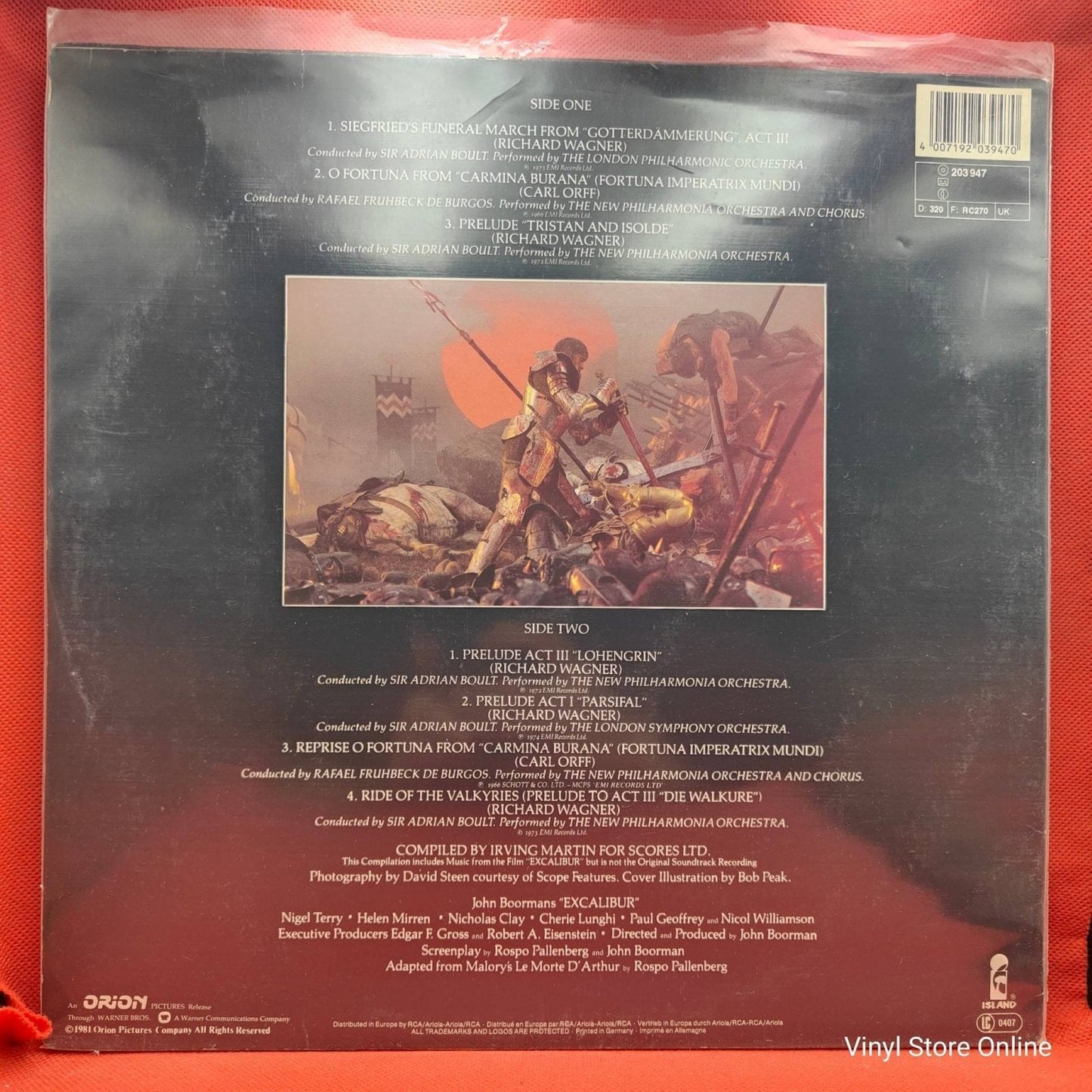 Various – Music From The Film Excalibur And Other Selections - Vinyl Store Online