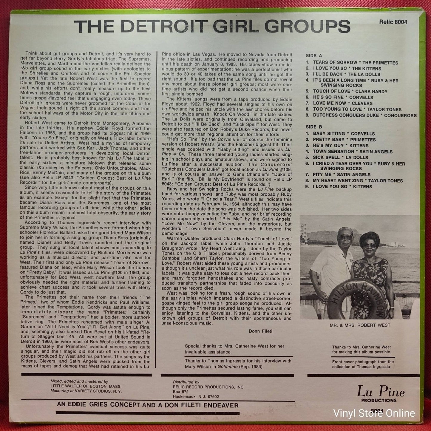 Various – The Detroit Girl Groups - Vinyl Store Online