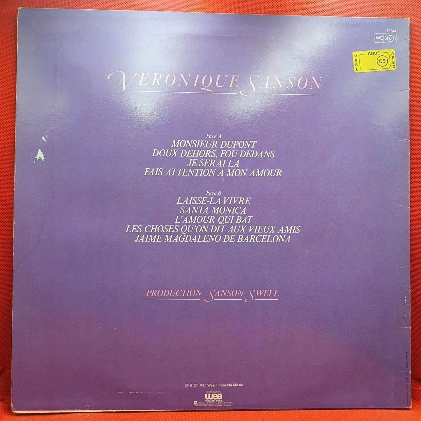 Véronique Sanson – Laisse - la Vivre - Vinyl Store Online