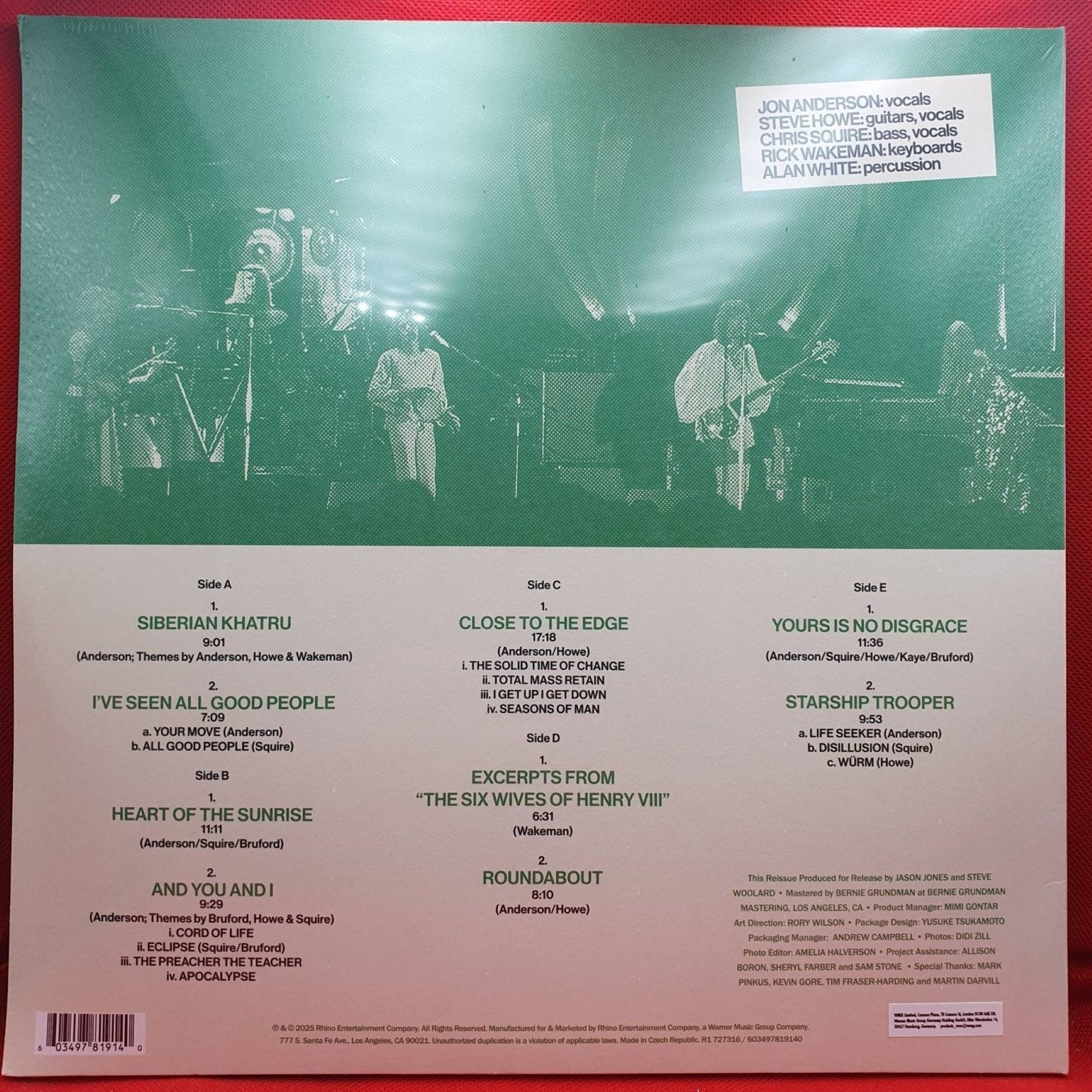Yes – Live At The Rainbow London, England 12/16/1972 - Vinyl Store Online