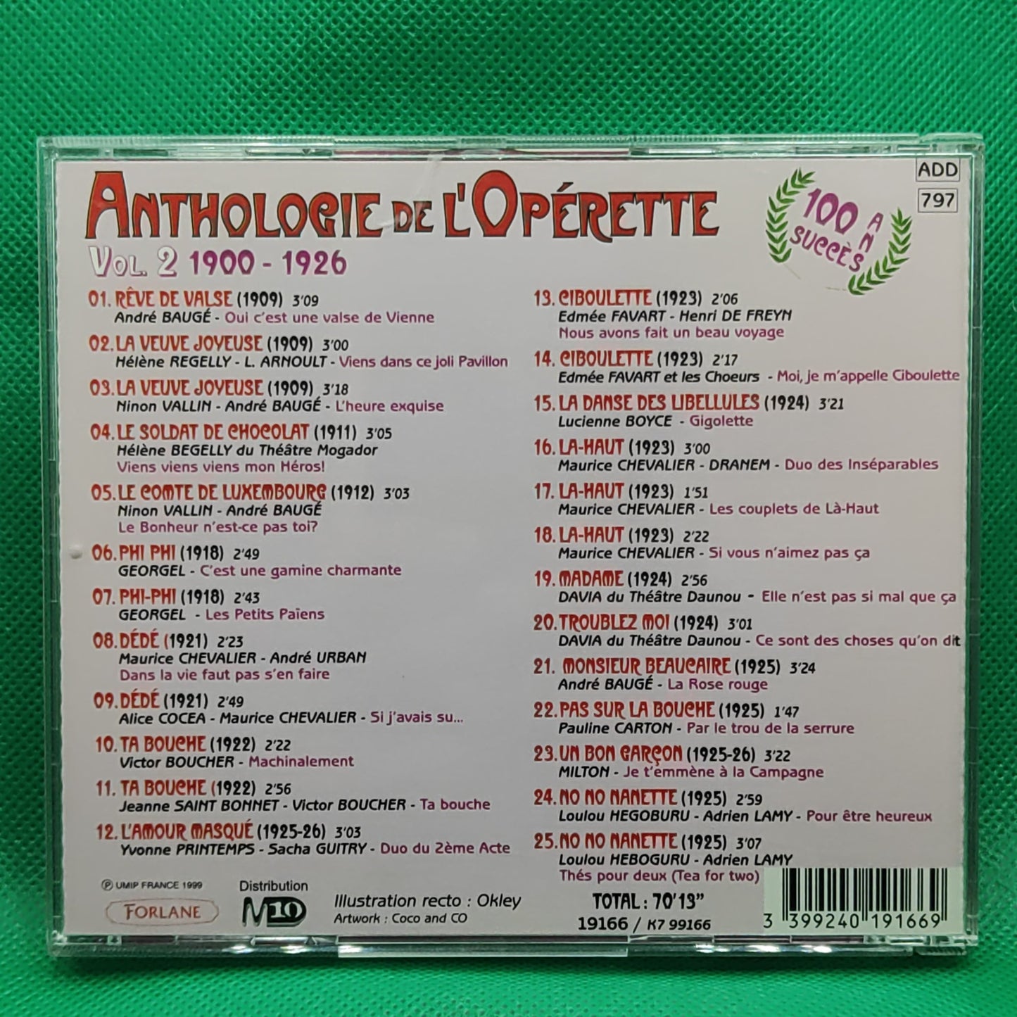Anthologie de L'Opérette de 1850 à 1950 volume 2  1900-1926