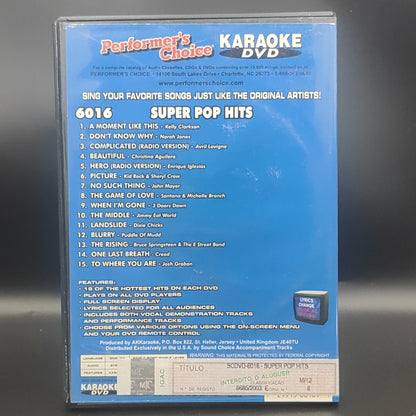 Karaoke  DVD - Super Pop Hits