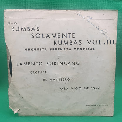 Rumbas Solamente Rumbas – Orquesta Serenata Tropical vol.III