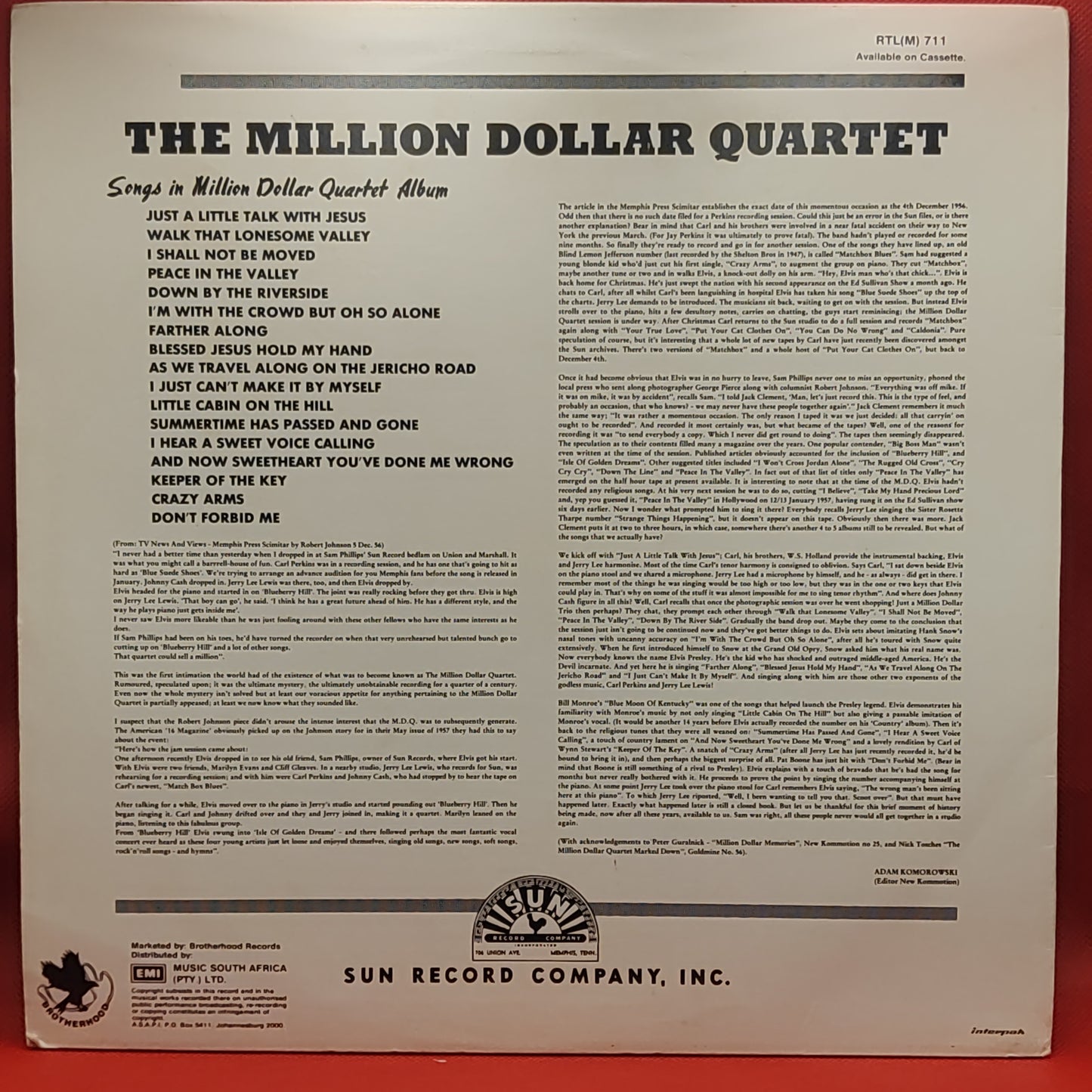The Million Dollar Quartet ‎– The Million Dollar Quartet