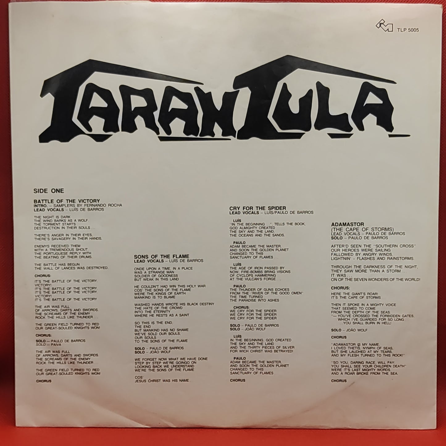 Tarantula (5) - Tarantula (LP, Album)