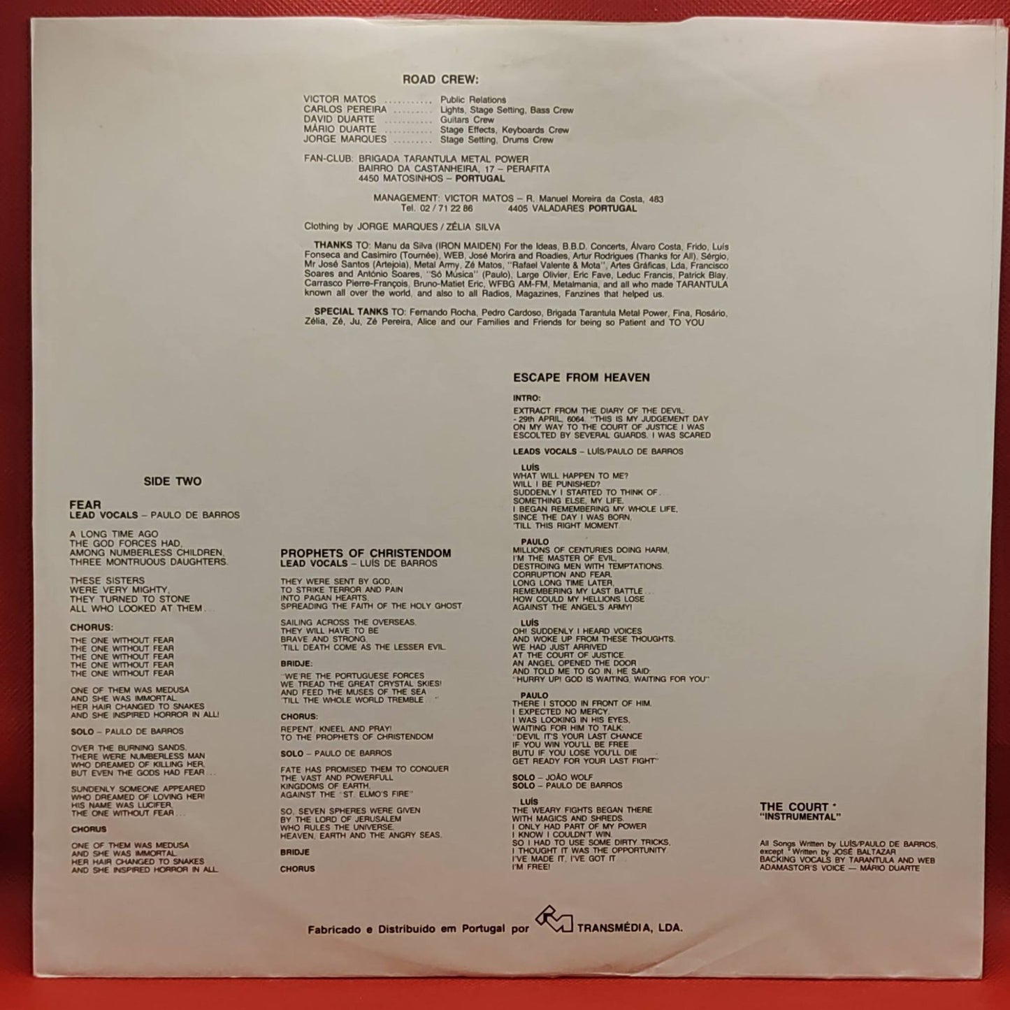 Tarantula (5) - Tarantula (LP, Album)