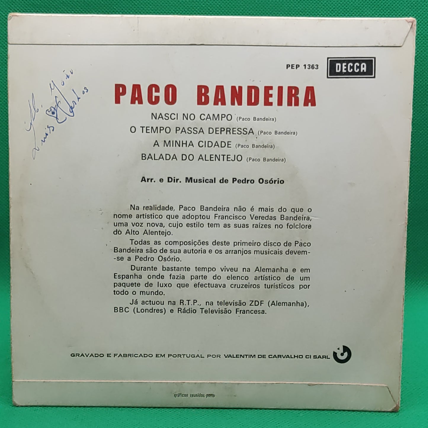 Paco Bandeira – Nasci No Campo / A Minha Cidade