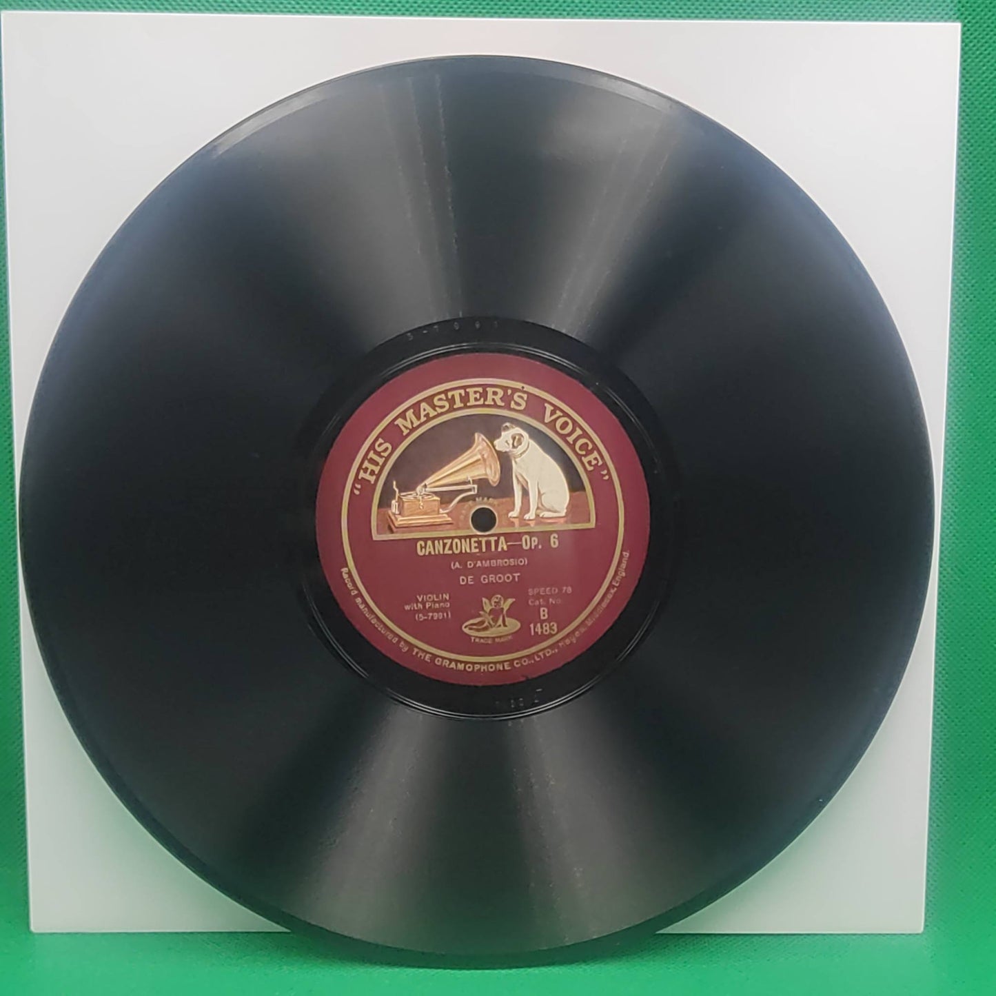 DE GROOT - CANZONETTA - OP.6