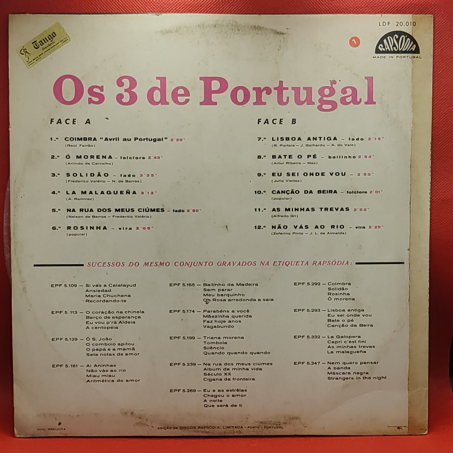 OS 3 DE PORTUGUGAL RARO