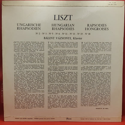 Liszt - Bálint Vázsonyi – Hungarian Rhapsodies