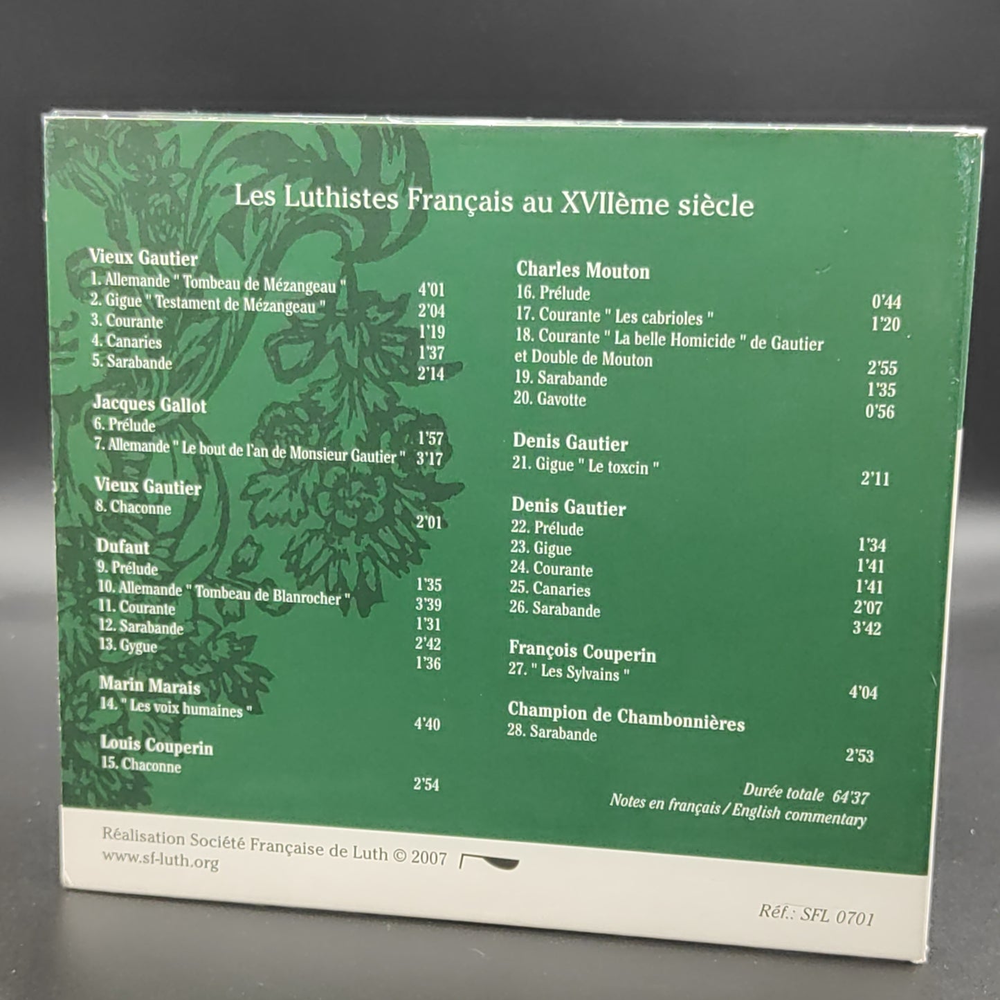 CLAIRE ANTONINI - Les Luthistes Français au XVIIème siècle