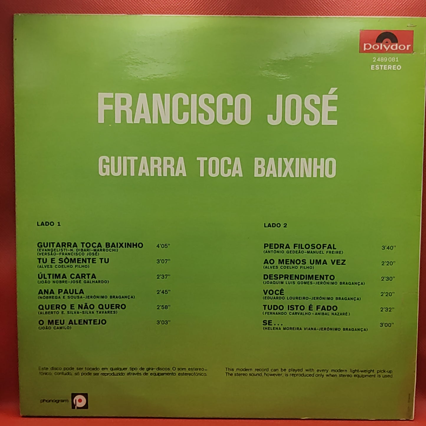 Francisco José – Guitarra Toca Baixinho