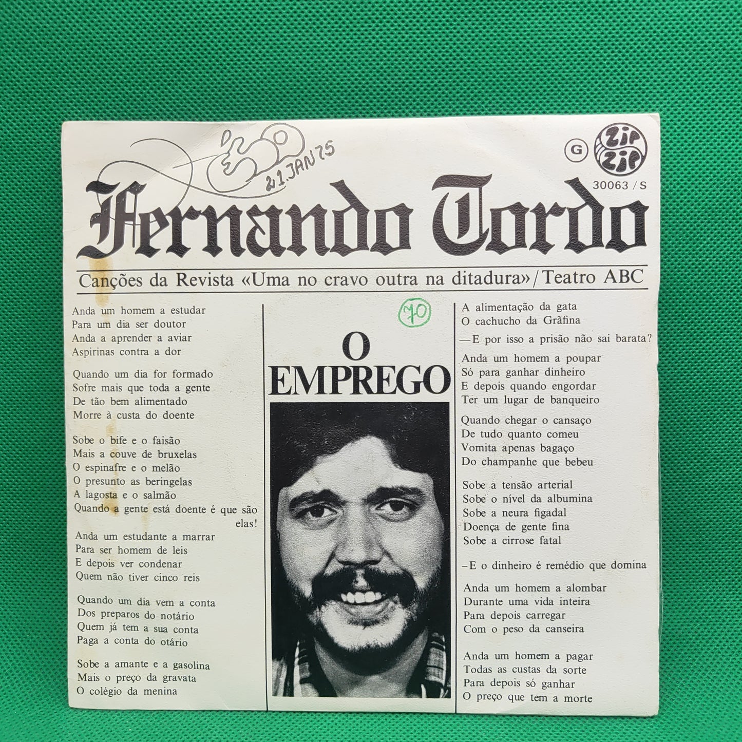 Fernando Tordo – O Emprego / A Língua Portuguesa