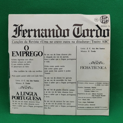 Fernando Tordo – O Emprego / A Língua Portuguesa