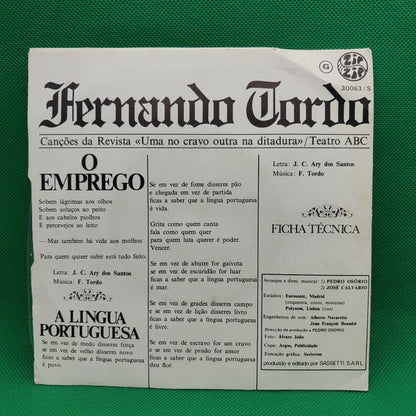 Fernando Tordo – O Emprego / A Língua Portuguesa