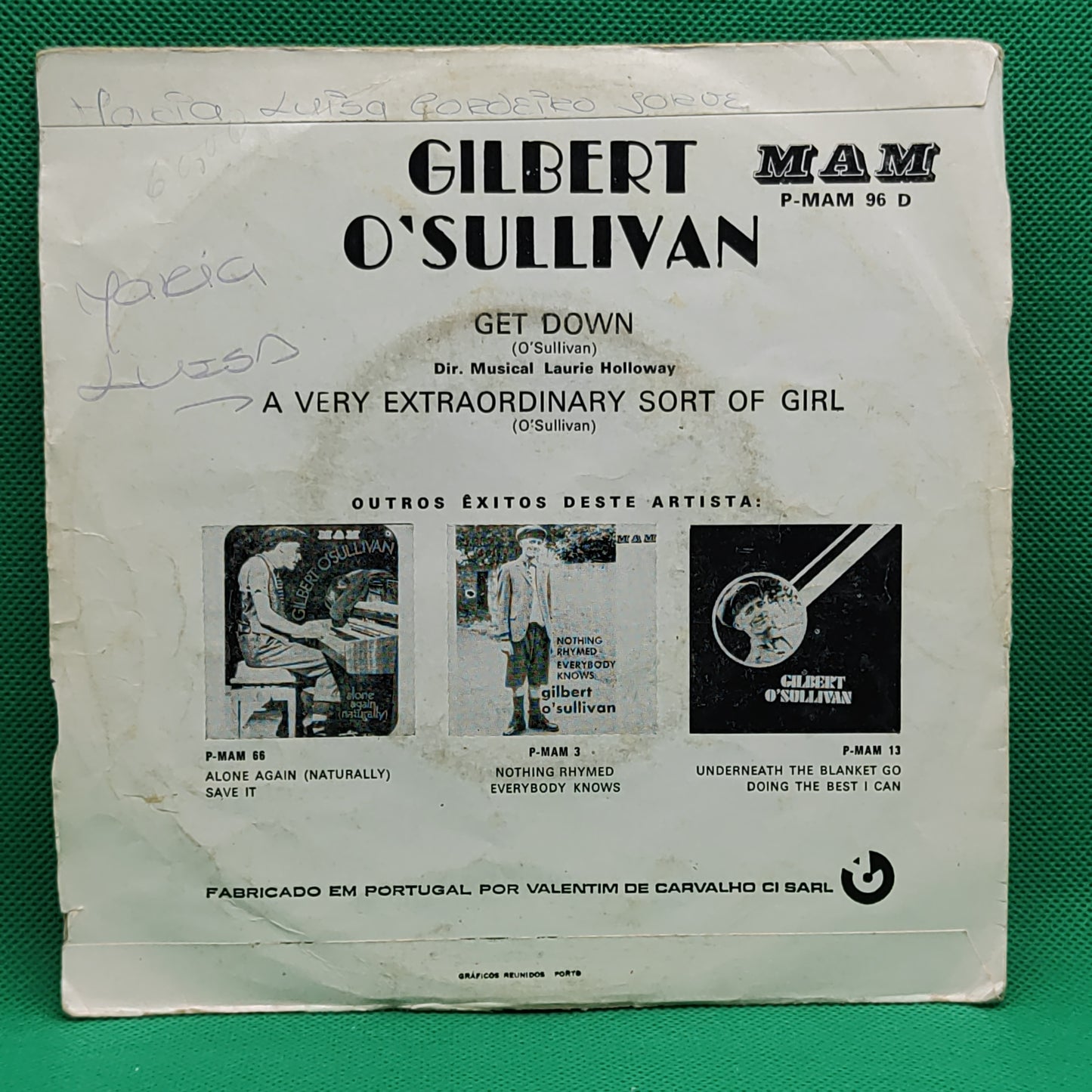 Gilbert O'Sullivan – Get Down / A Very Extraordinary Sort Of Girl
