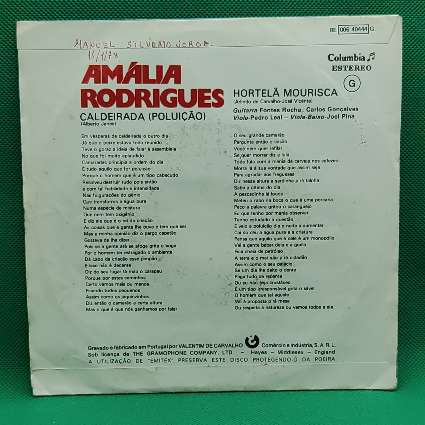 Amália Rodrigues – Caldeirada Poluição