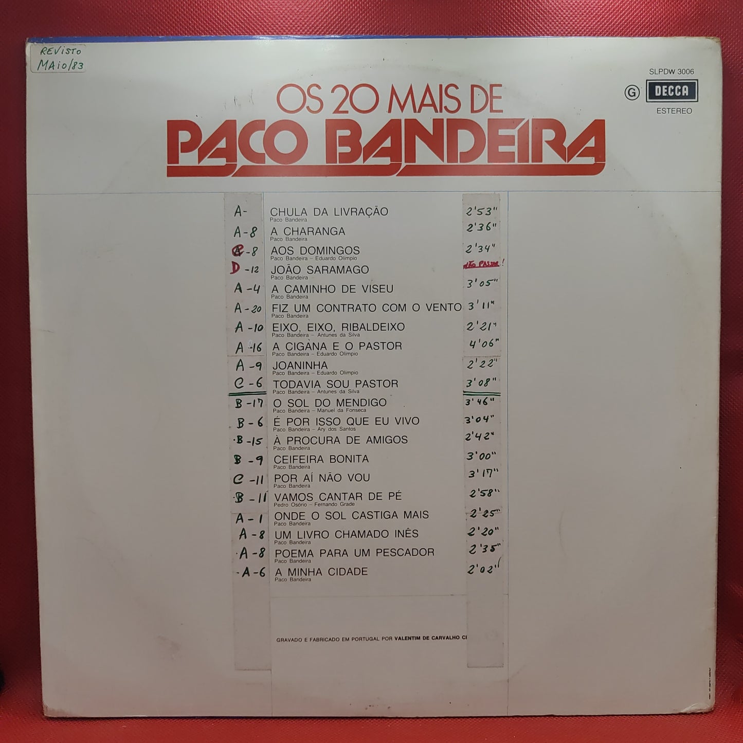 Paco Bandeira – Os 20 Mais De Paco Bandeira