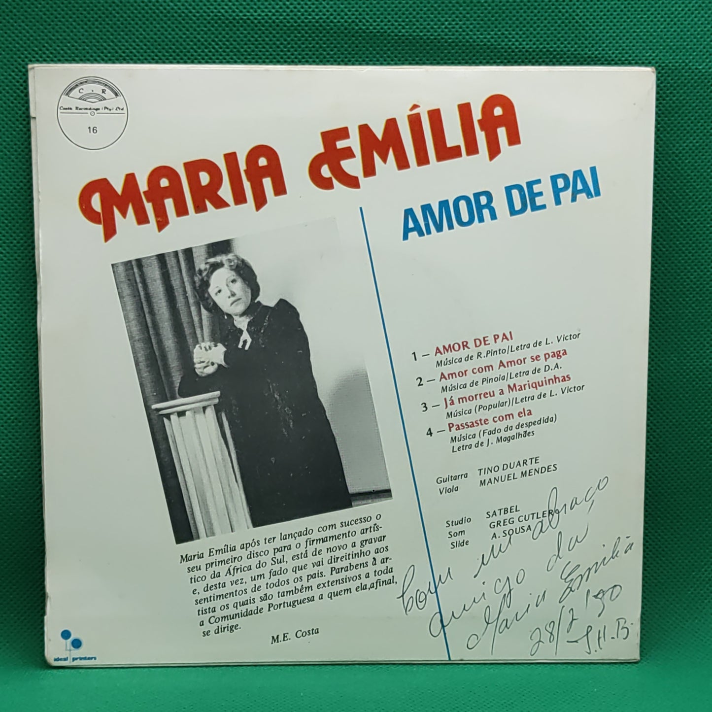 MARIA EMILIA - AMOR DE PAI