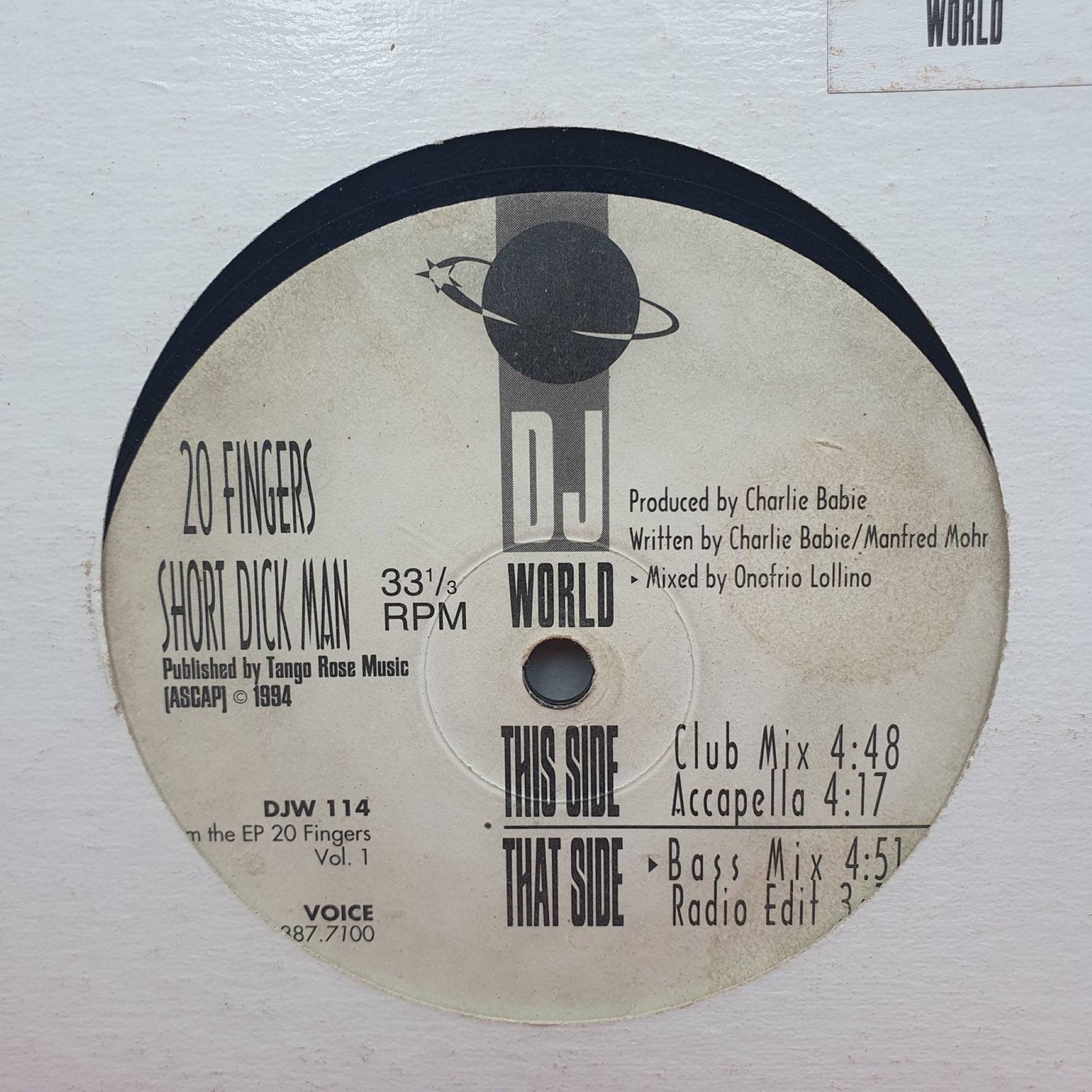 20 Fingers ‎– Short Dick Man - Vinyl Store Online