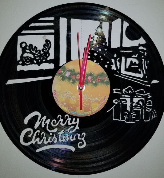 Relógio Vinil - MERRY CHRISTMAS