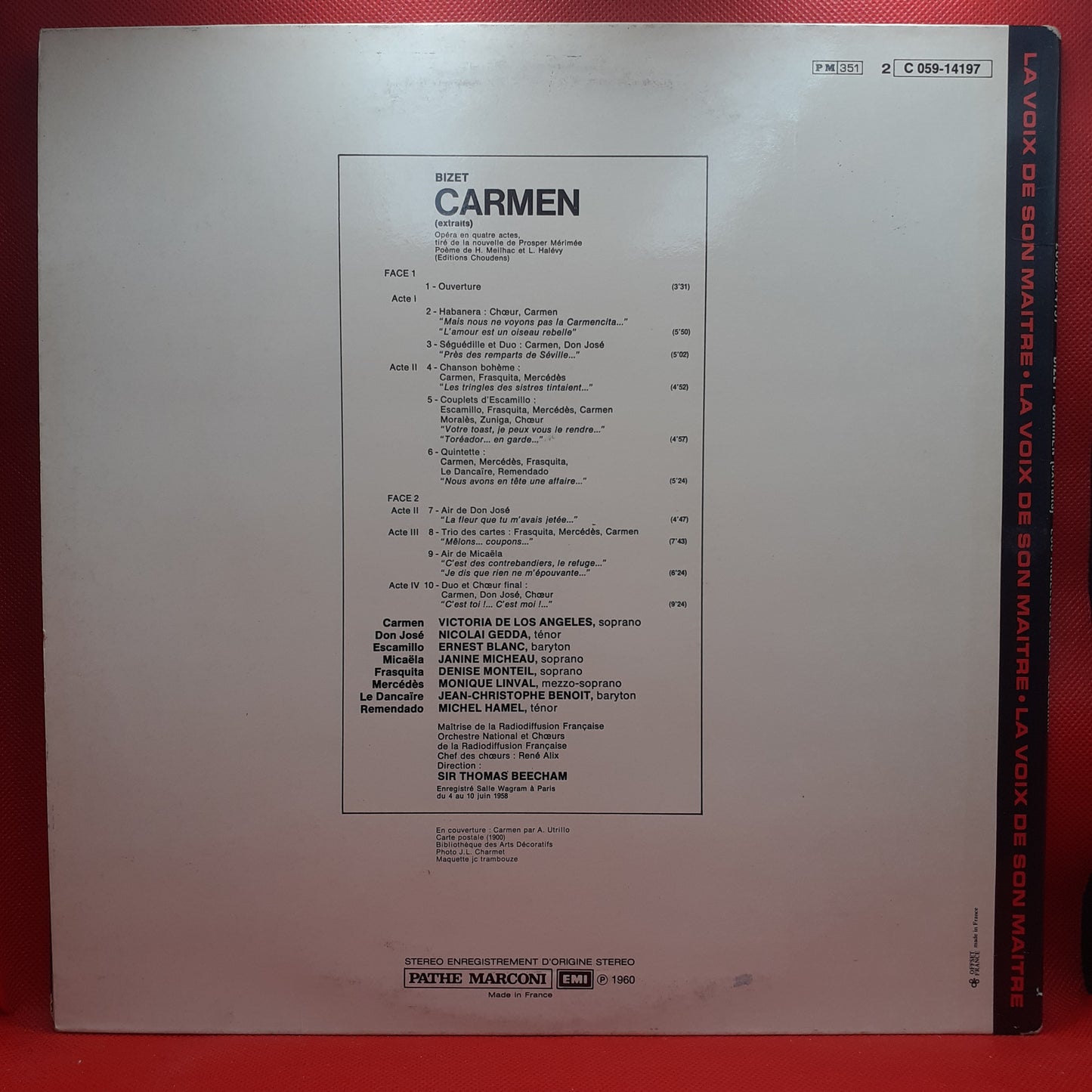 Georges Bizet, Victoria De Los Angeles, Nicolai Gedda, Ernest Blanc, Janine Micheau, Sir Thomas Beecham – Carmen (Extraits)