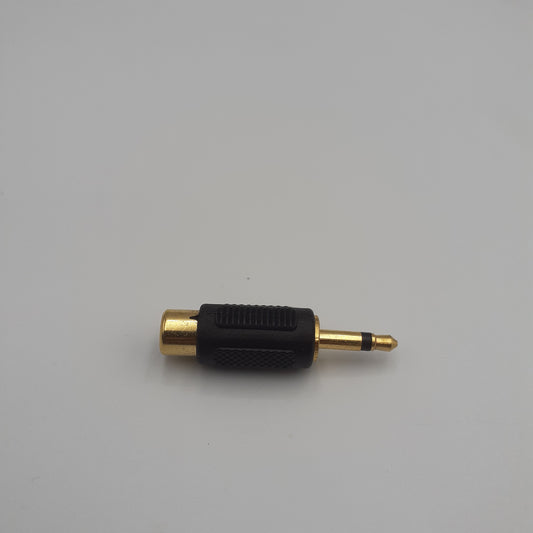 Adaptador Jack Dourado 3,5mm Macho Mono RCA  REF:4660BL