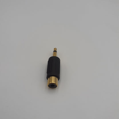 Adaptador Jack Dourado 3,5mm Macho Mono RCA  REF:4660BL